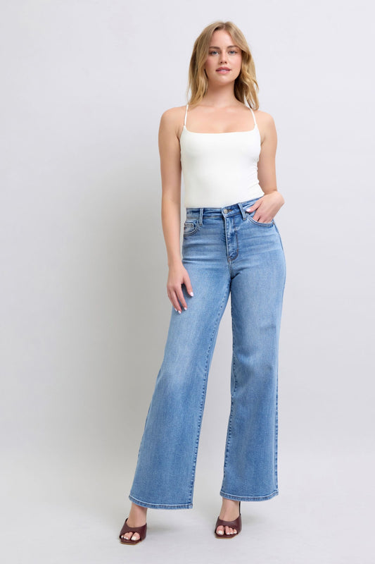 Judy Blue Full Size Wide Leg Jeans with Pockets - Tigbul's Variety Fashion Shop