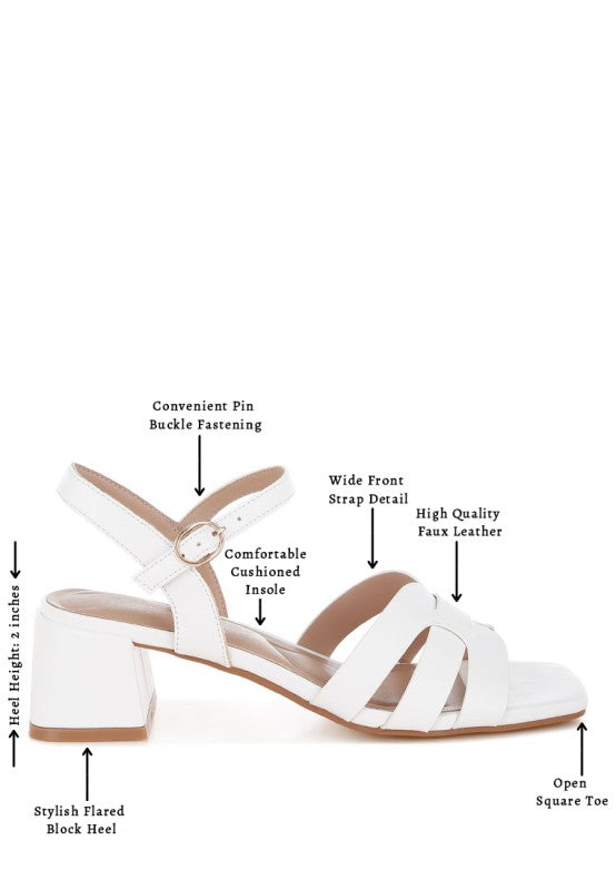 Eliska Strappy Square Toe Block Heels - Tigbul's Variety Fashion Shop