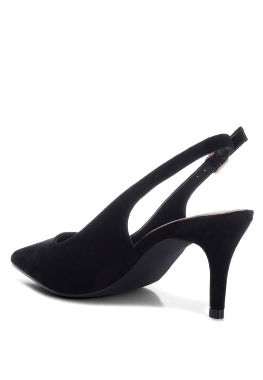 Theobs Soft Microfiber Pointed Toe Slingbacks - Tigbul's Variety Fashion Shop