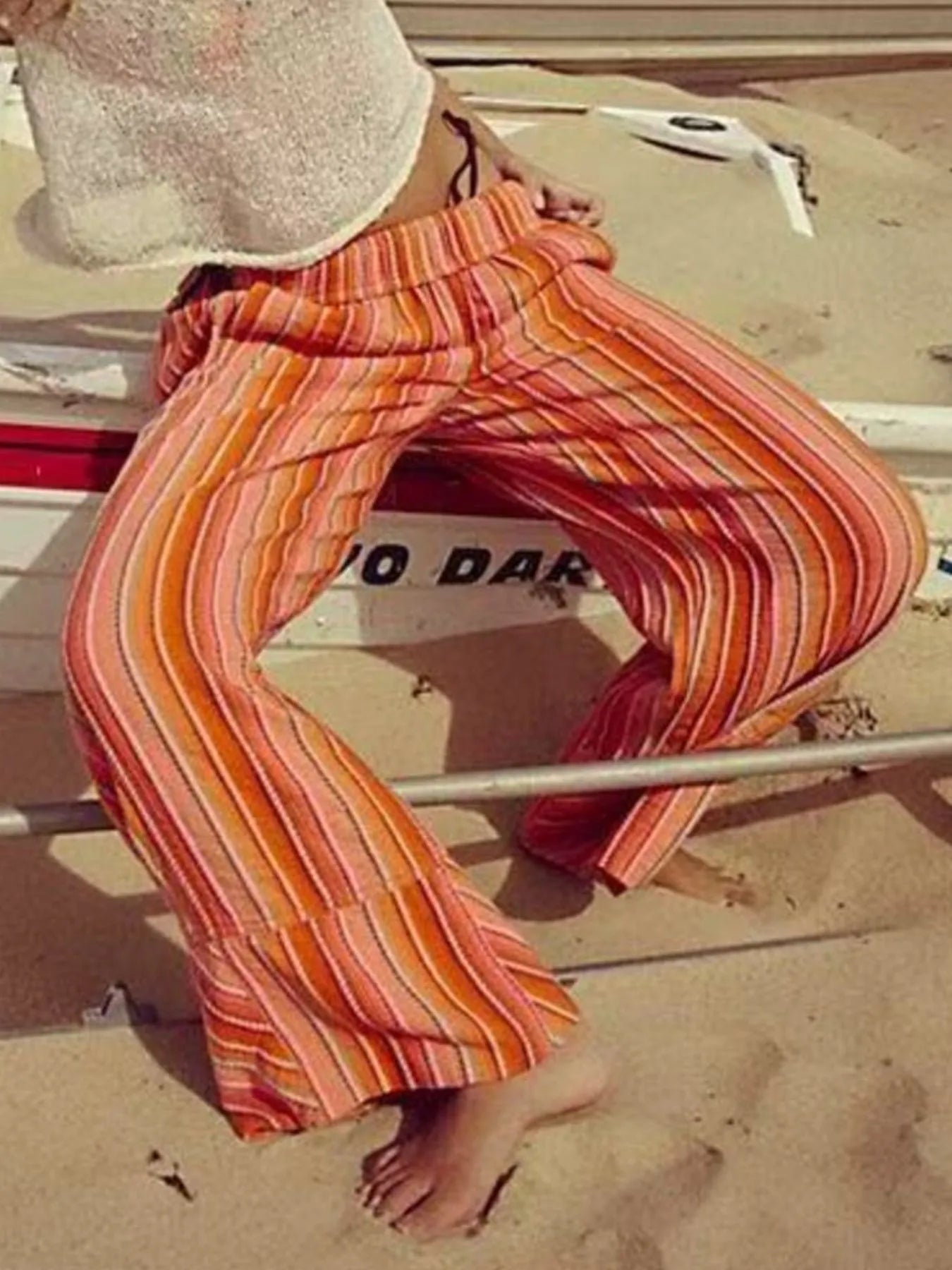 Striped Wide Leg Pants - Tigbul's Variety Fashion Shop