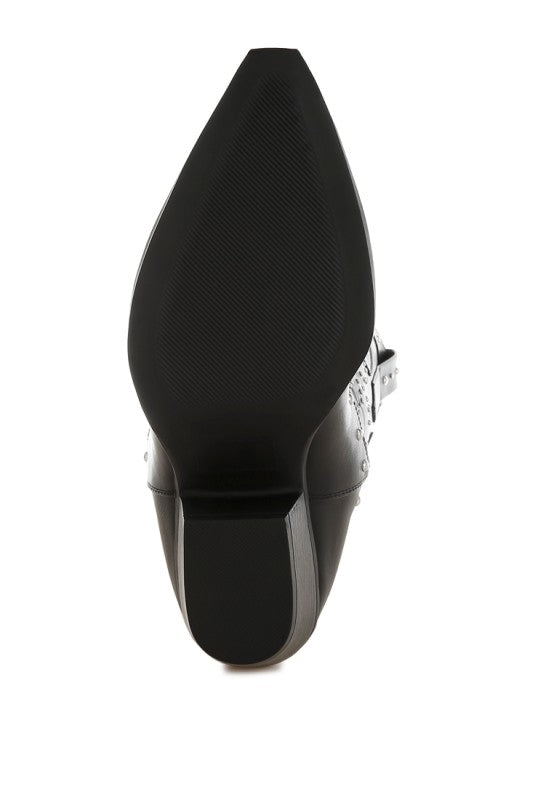 Dockery Studs Embellished Cowboy Boots - Tigbul's Variety Fashion Shop