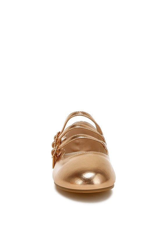 Macarina Triple Strap Mary Jane Ballerinas - Tigbul's Variety Fashion Shop