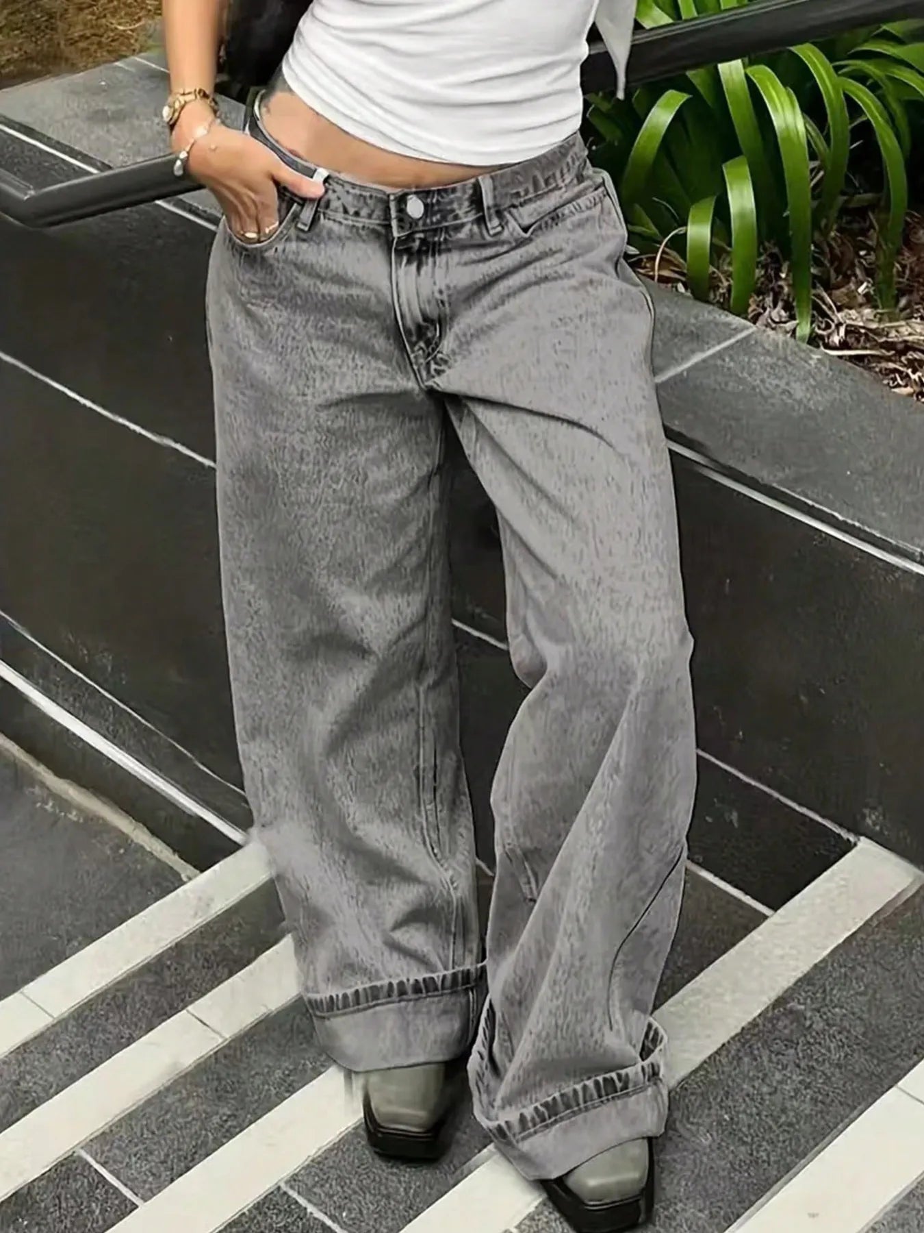 Wide Leg Jeans - Tigbul's Variety Fashion Shop
