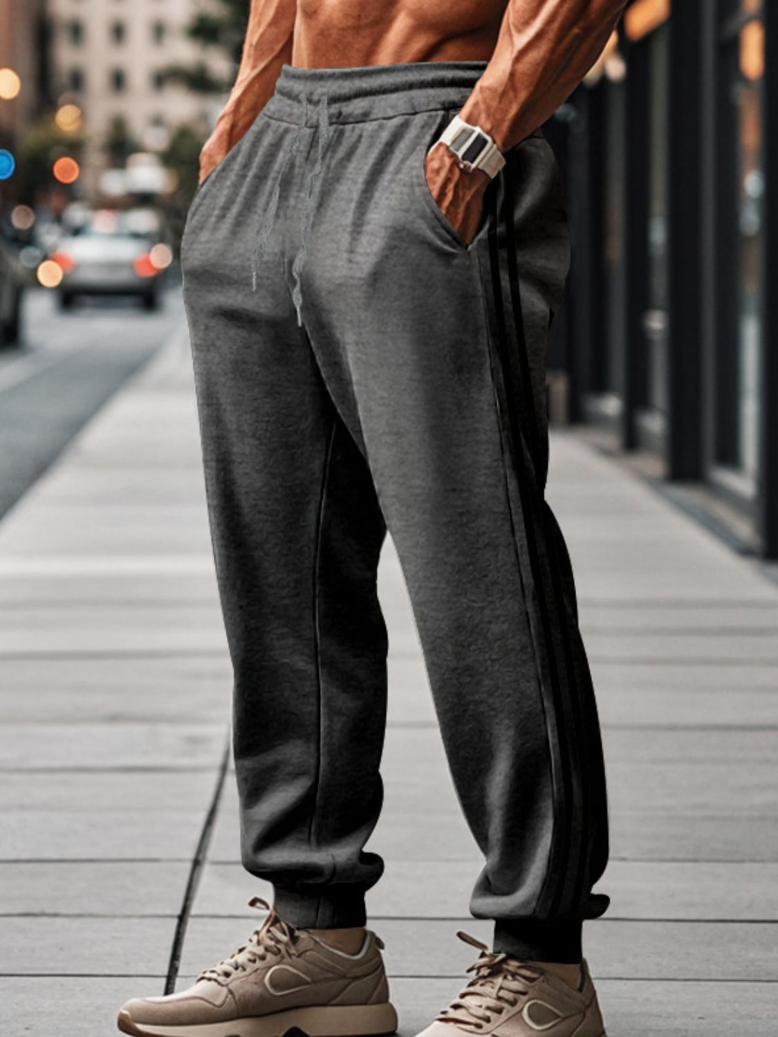 Men's Drawstring Pants With Pockets Small up to 3XL - Tigbul's Variety Fashion Shop