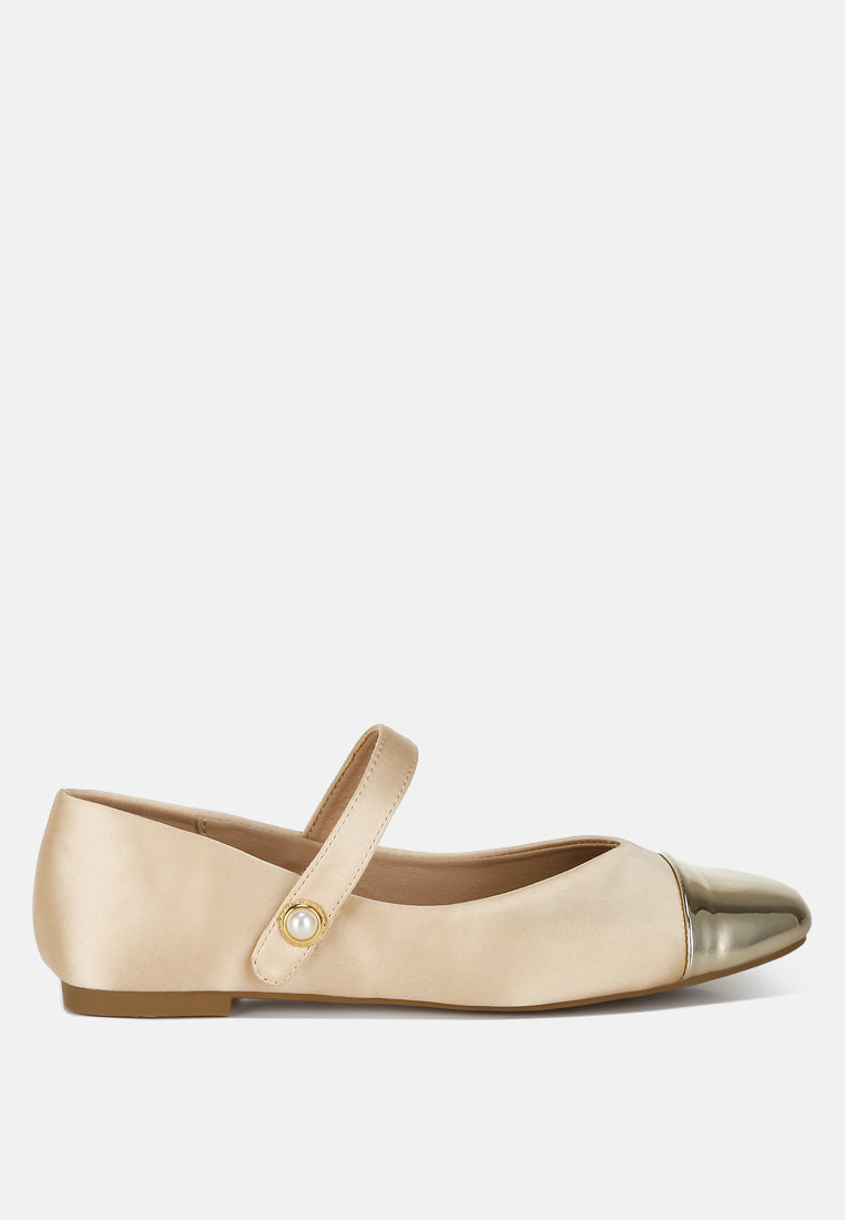 Albi Patent Toe Cap Satin Mary Jane - Tigbul's Variety Fashion Shop