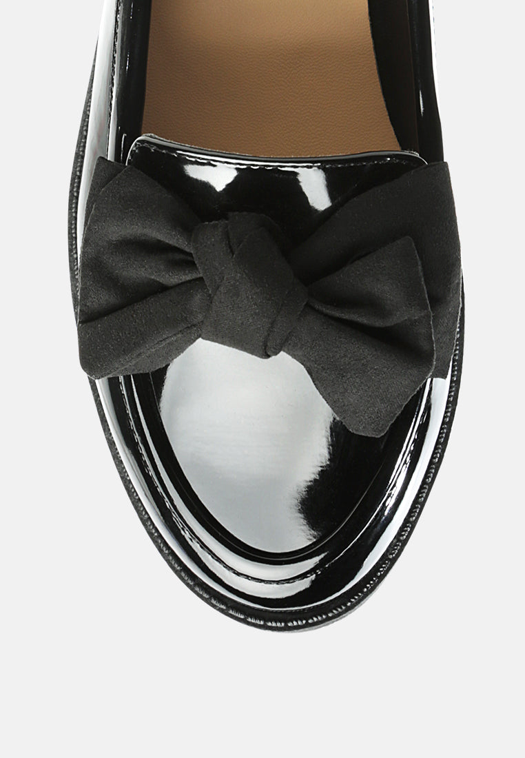 Bowberry Bow-Tie Patent Loafers - Tigbul's Variety Fashion Shop
