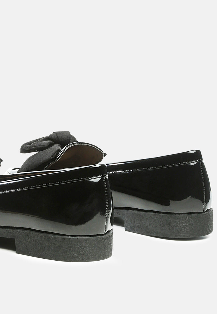 Bowberry Bow-Tie Patent Loafers - Tigbul's Variety Fashion Shop