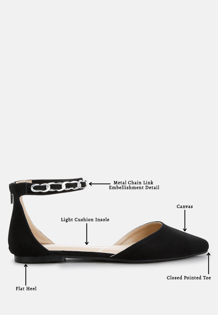 Buqisi Chain Embellished Flat Sandals - Tigbul's Variety Fashion Shop