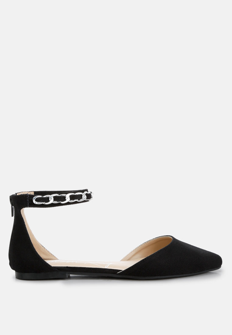 Buqisi Chain Embellished Flat Sandals - Tigbul's Variety Fashion Shop