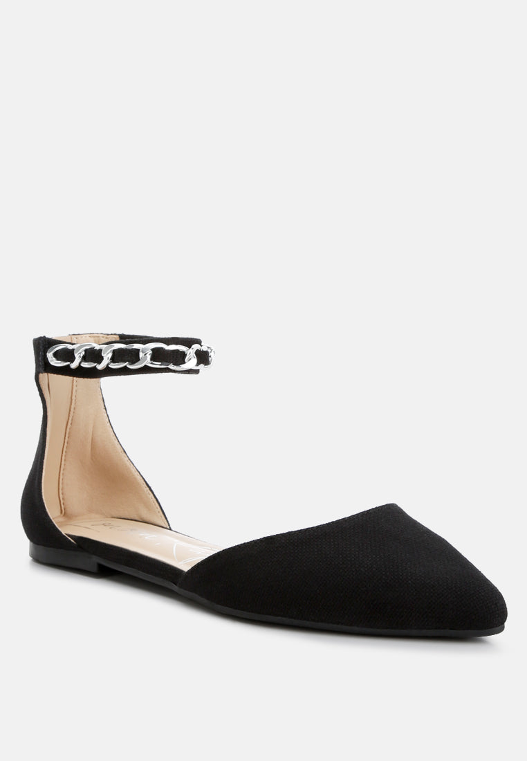 Buqisi Chain Embellished Flat Sandals - Tigbul's Variety Fashion Shop