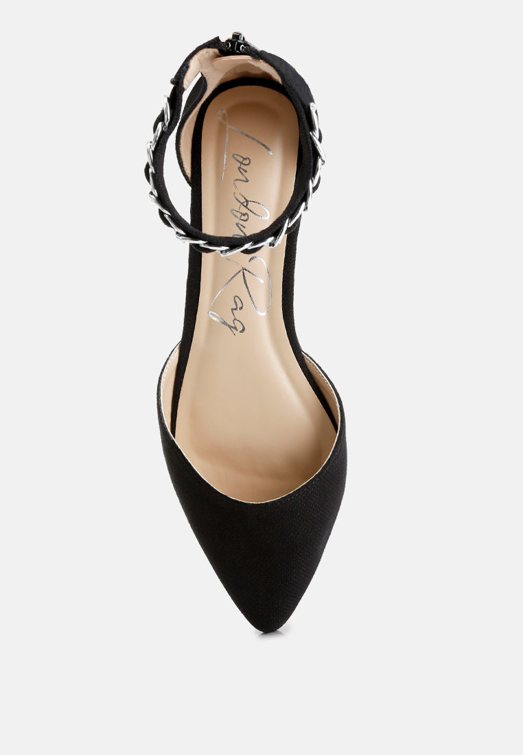 Buqisi Chain Embellished Flat Sandals - Tigbul's Variety Fashion Shop