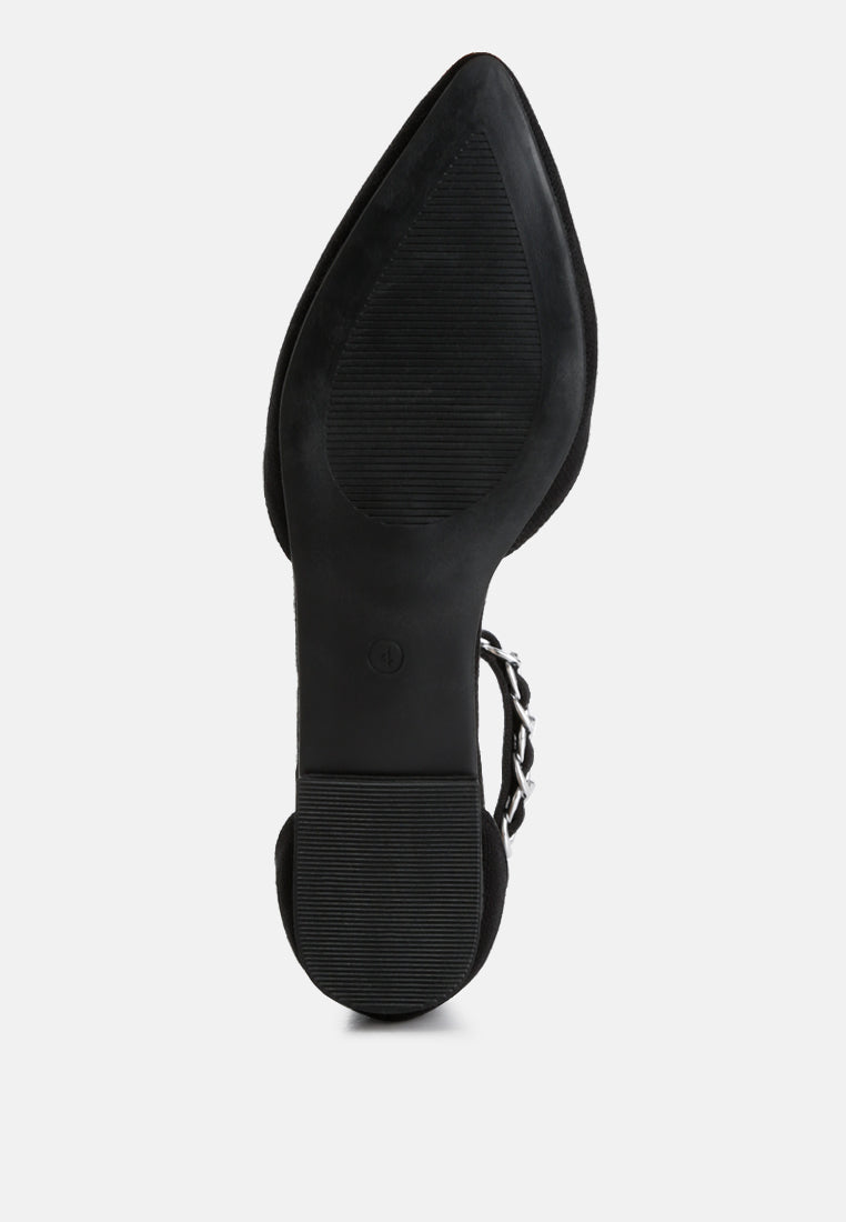 Buqisi Chain Embellished Flat Sandals - Tigbul's Variety Fashion Shop
