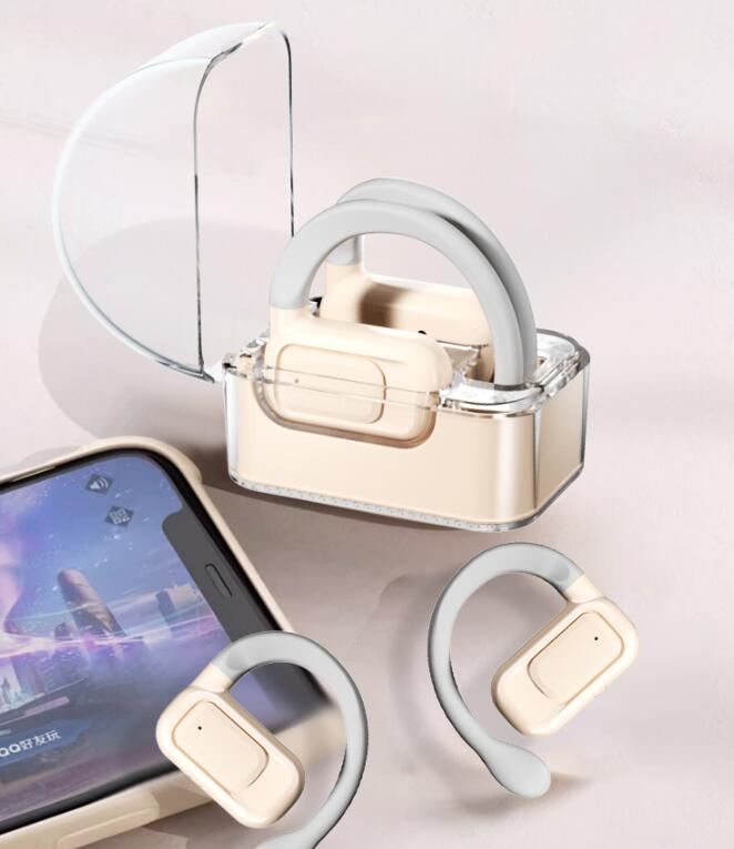 T5 wireless Bluetooth earphones with long battery life, high battery life, noise reduction, cross-border OWS hanging ear, open t - Tigbul's Variety Fashion Shop