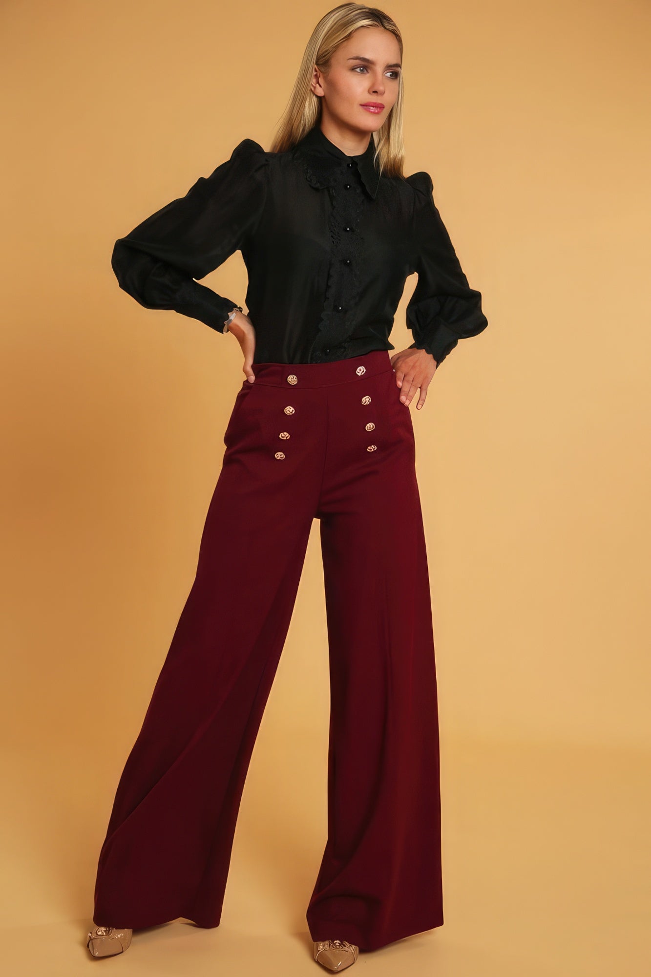 High Waisted Dressy Pants - Tigbul's Variety Fashion Shop