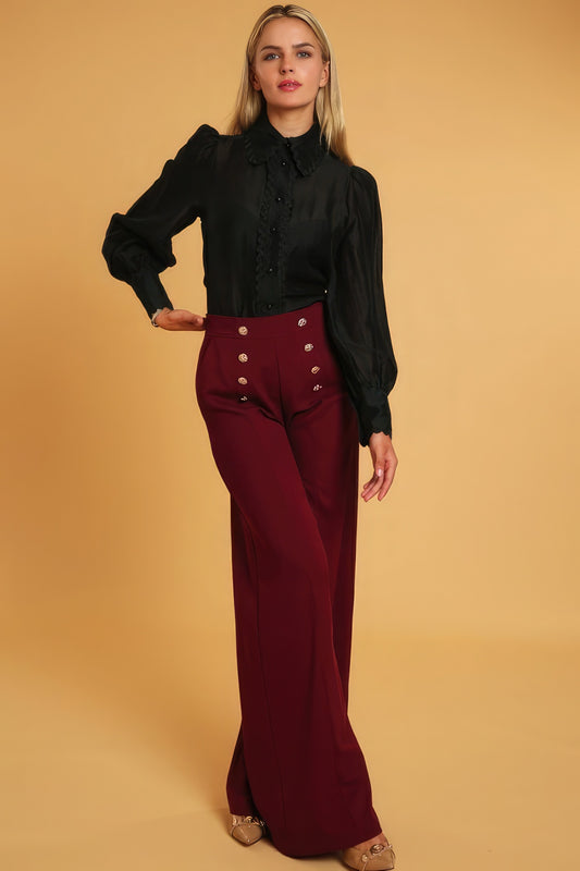 High Waisted Dressy Pants - Tigbul's Variety Fashion Shop