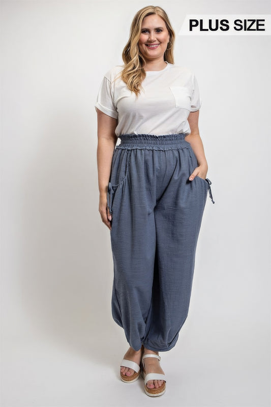 Voluminous Relaxed Fit Pant With Side Pocket - Tigbul's Variety Fashion Shop