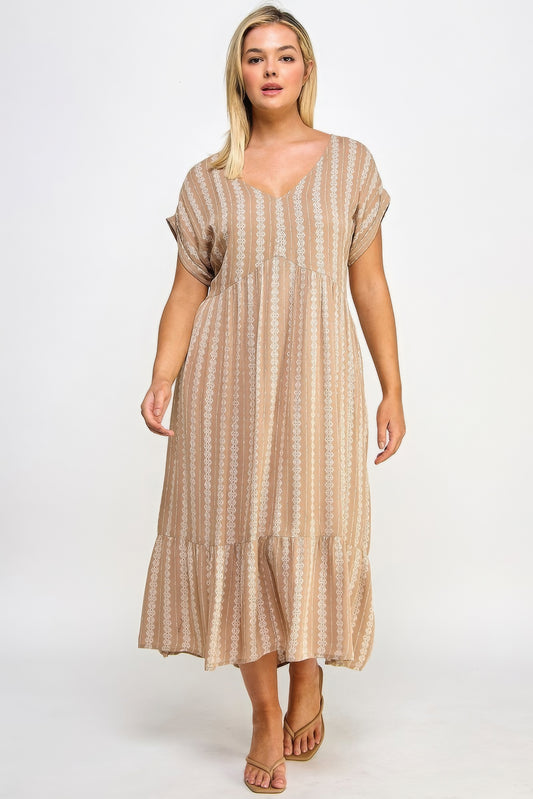 Boho Maxi Dress W/ Slip - Tigbuls Variety Fashion