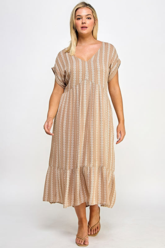 Boho Maxi Dress W/ Slip - Tigbul's Variety Fashion Shop