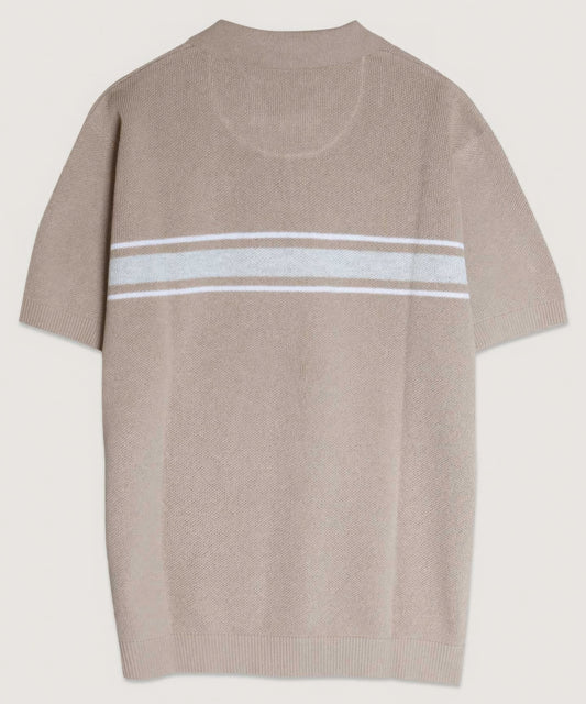 Retro Stripe Polo Sweater - Tigbul's Variety Fashion Shop