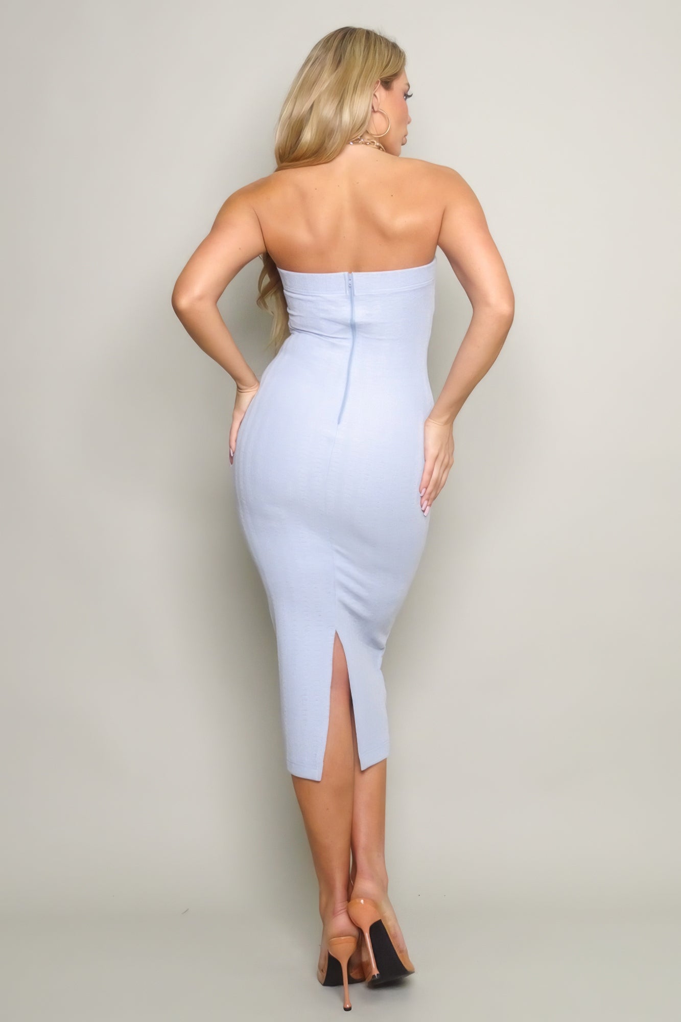 Knit Tube Midi Dress - Tigbul's Variety Fashion Shop