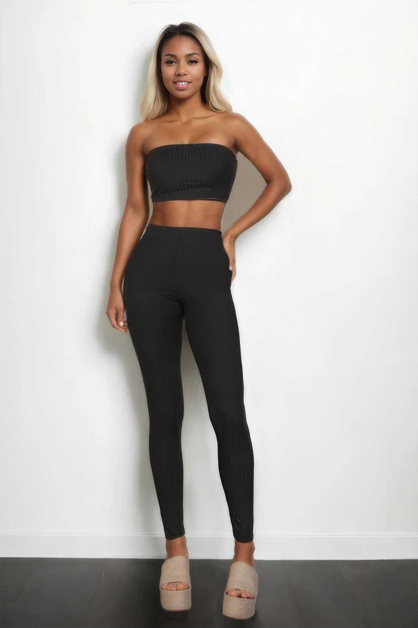 Ribbed Tube Top & Leggings Set - Tigbul's Variety Fashion Shop