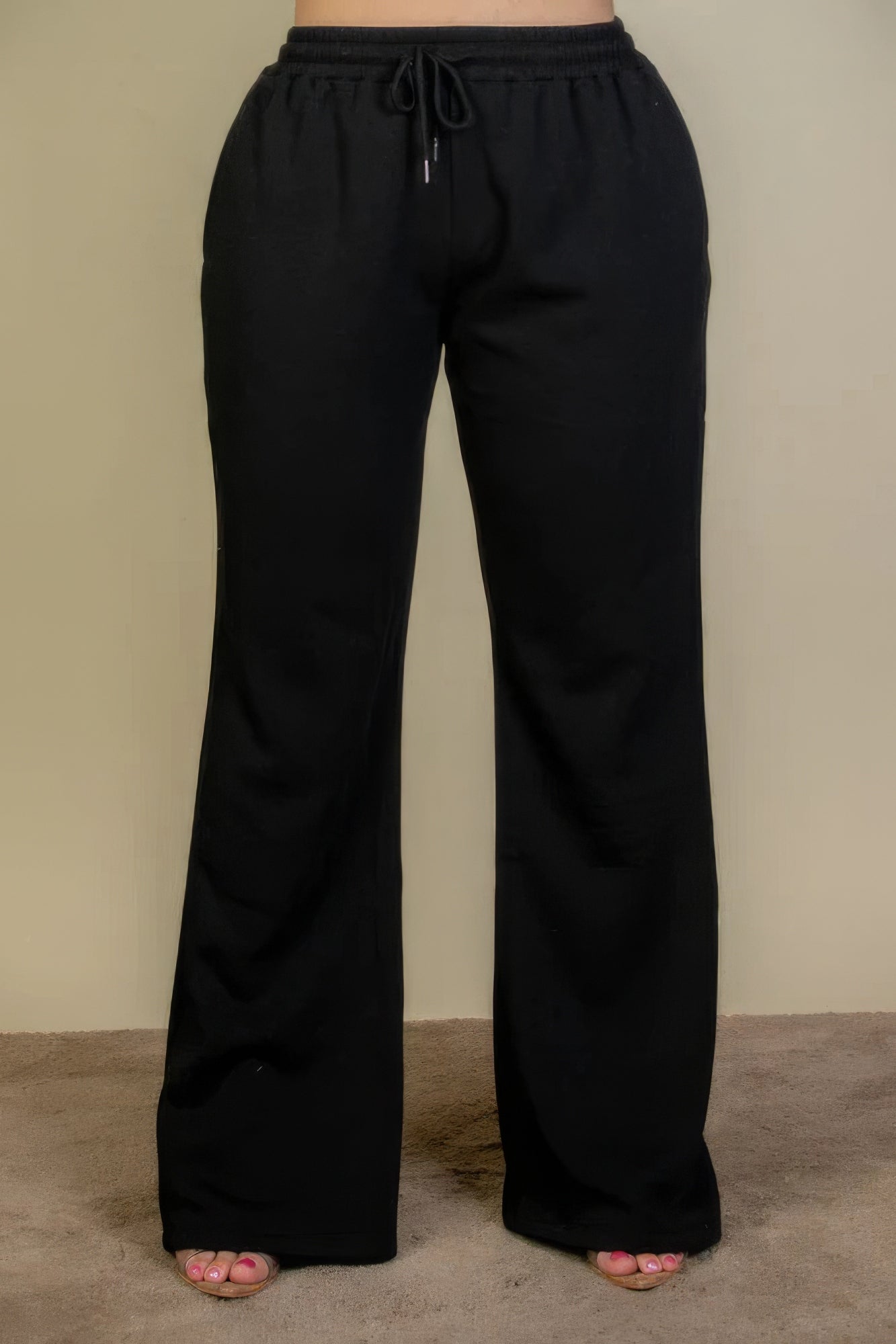 Plus Size Drawstring Waist Slant Pocket Sweatpants - Tigbul's Variety Fashion Shop