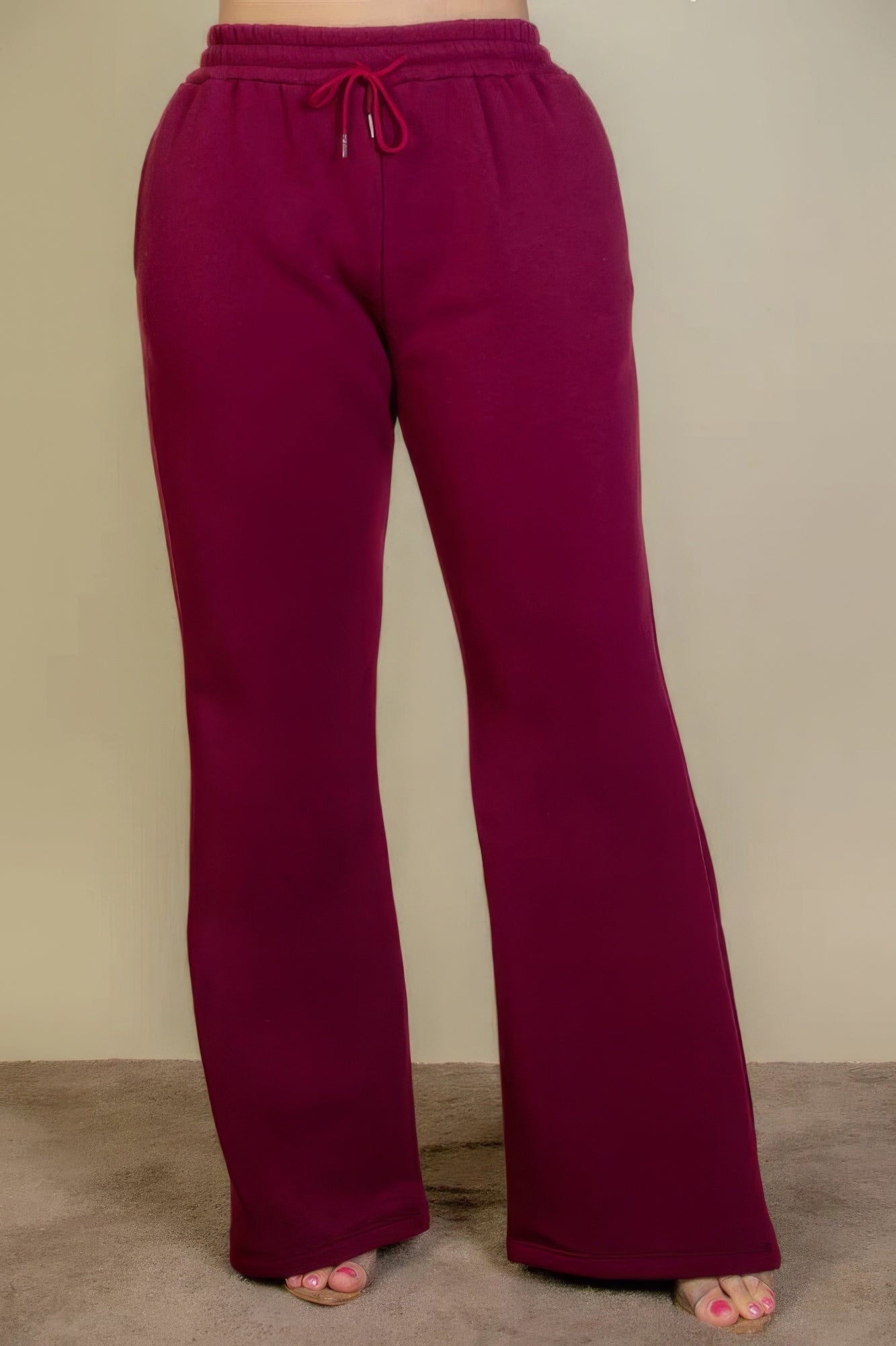 Plus Size Drawstring Waist Slant Pocket Sweatpants - Tigbul's Variety Fashion Shop