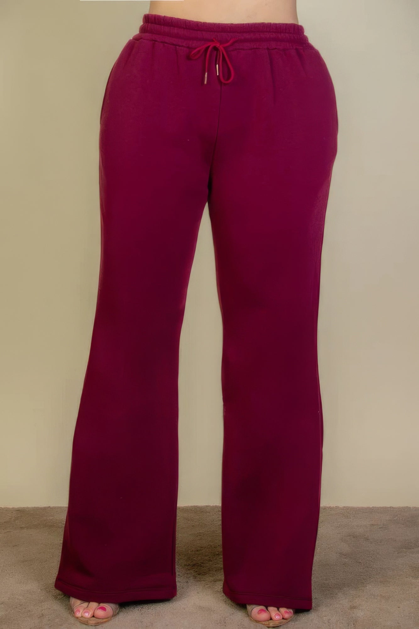 Plus Size Drawstring Waist Slant Pocket Sweatpants - Tigbul's Variety Fashion Shop