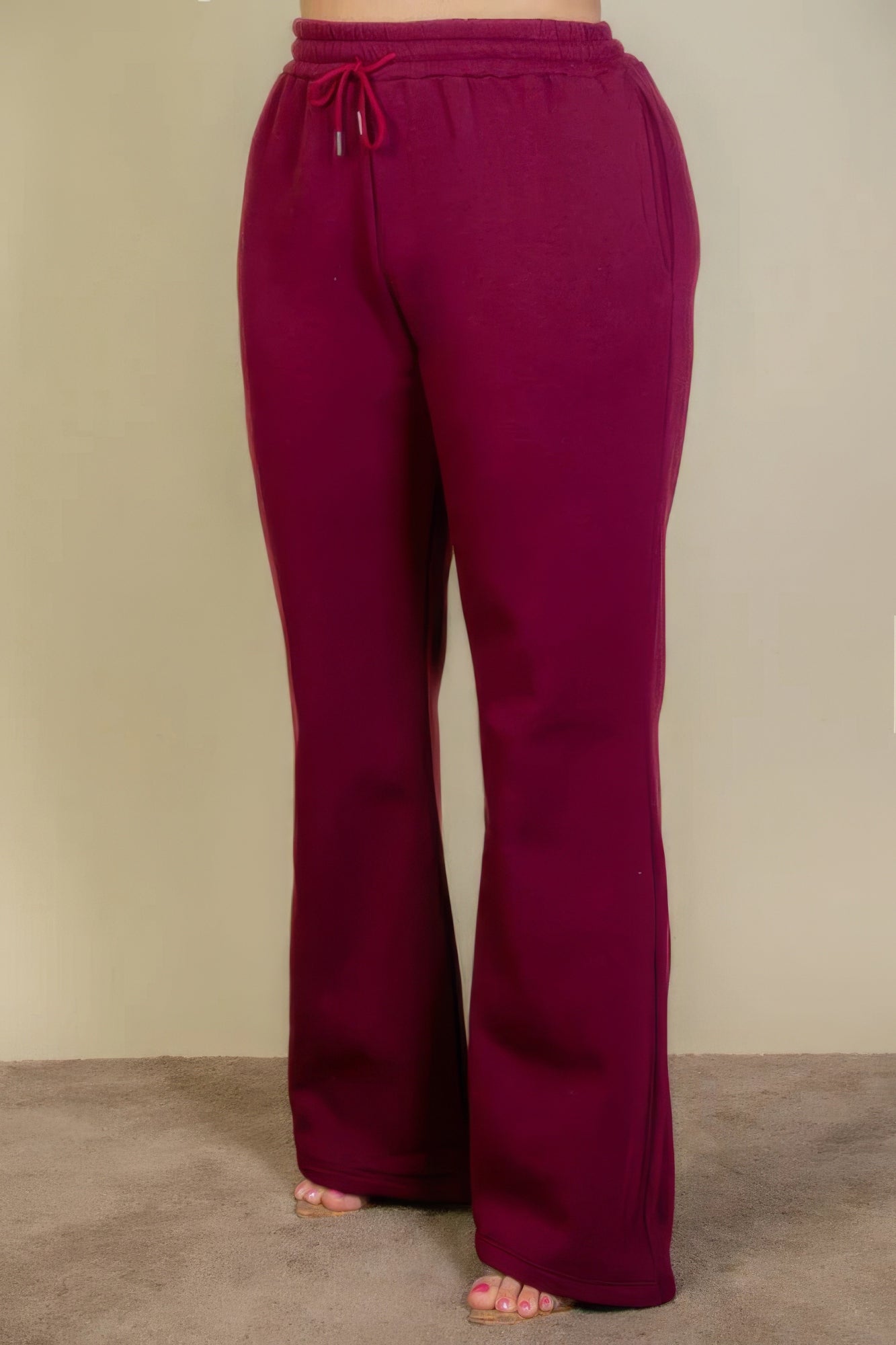 Plus Size Drawstring Waist Slant Pocket Sweatpants - Tigbul's Variety Fashion Shop