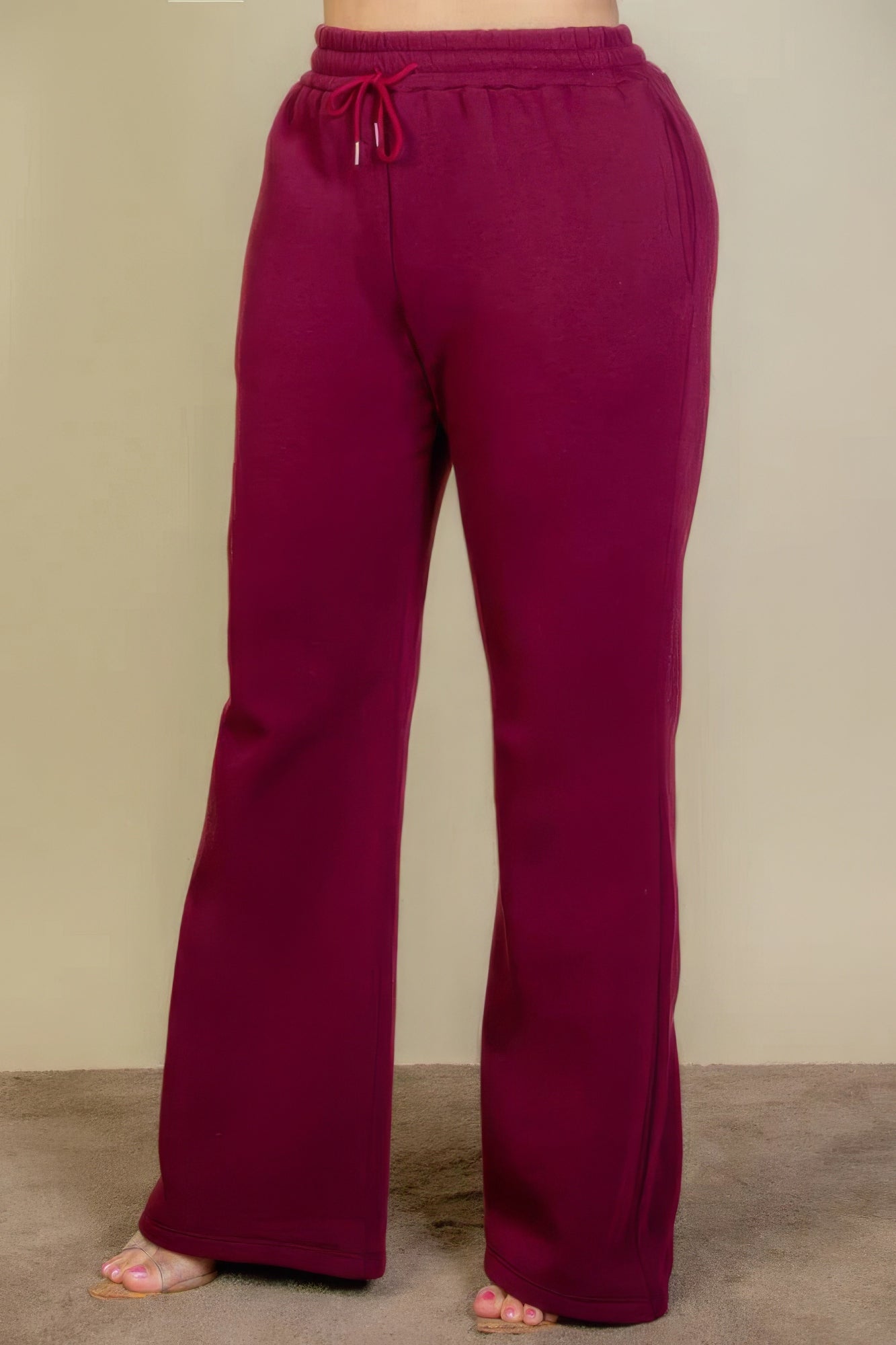 Plus Size Drawstring Waist Slant Pocket Sweatpants - Tigbul's Variety Fashion Shop