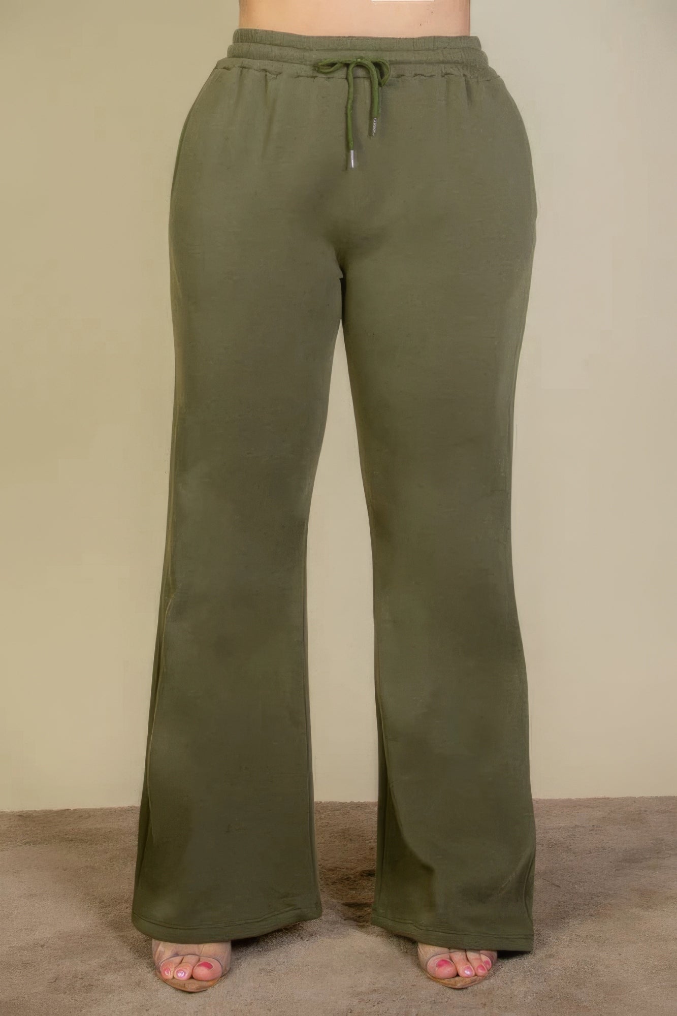 Plus Size Drawstring Waist Slant Pocket Sweatpants - Tigbul's Variety Fashion Shop