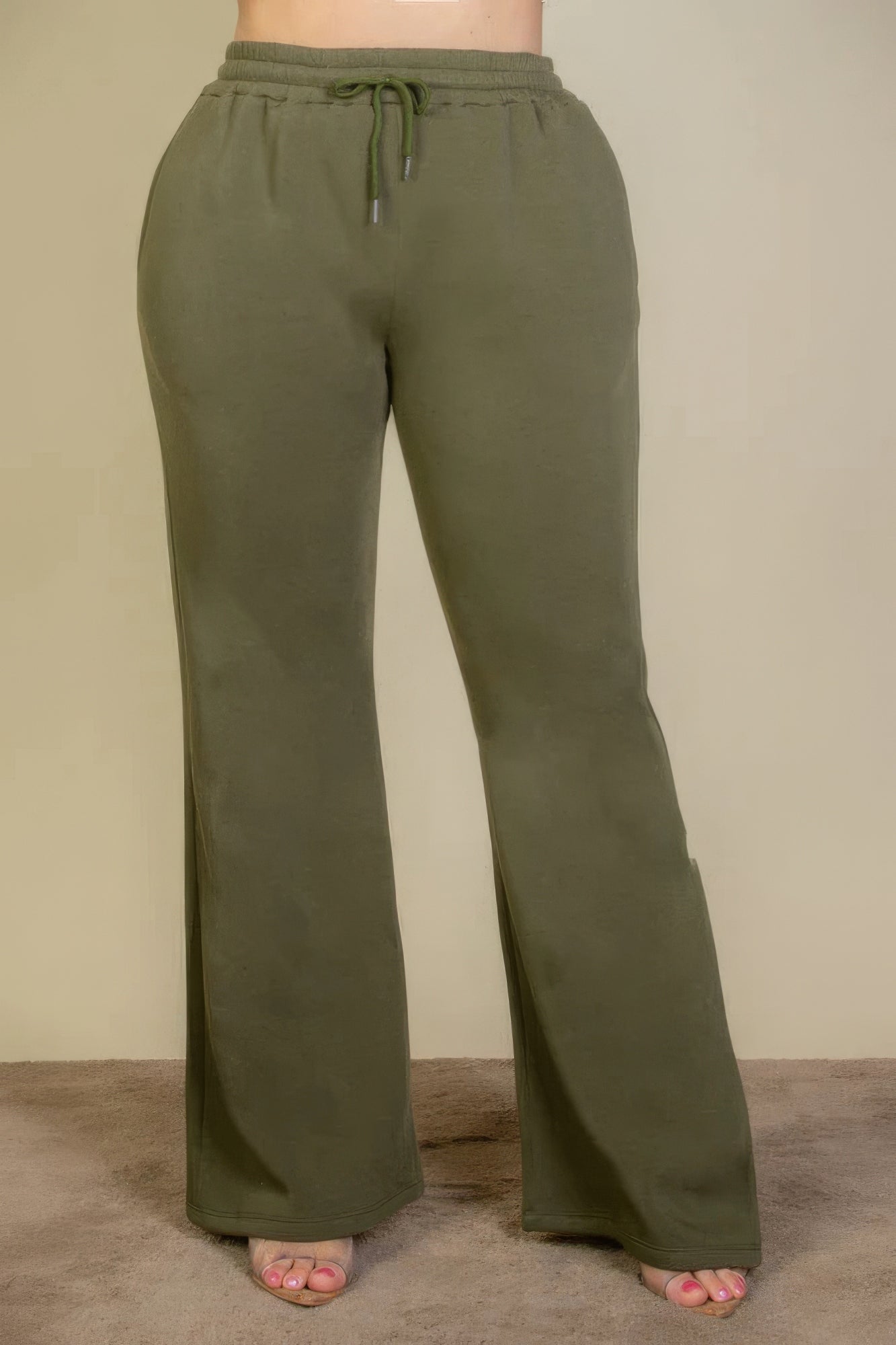 Plus Size Drawstring Waist Slant Pocket Sweatpants - Tigbul's Variety Fashion Shop