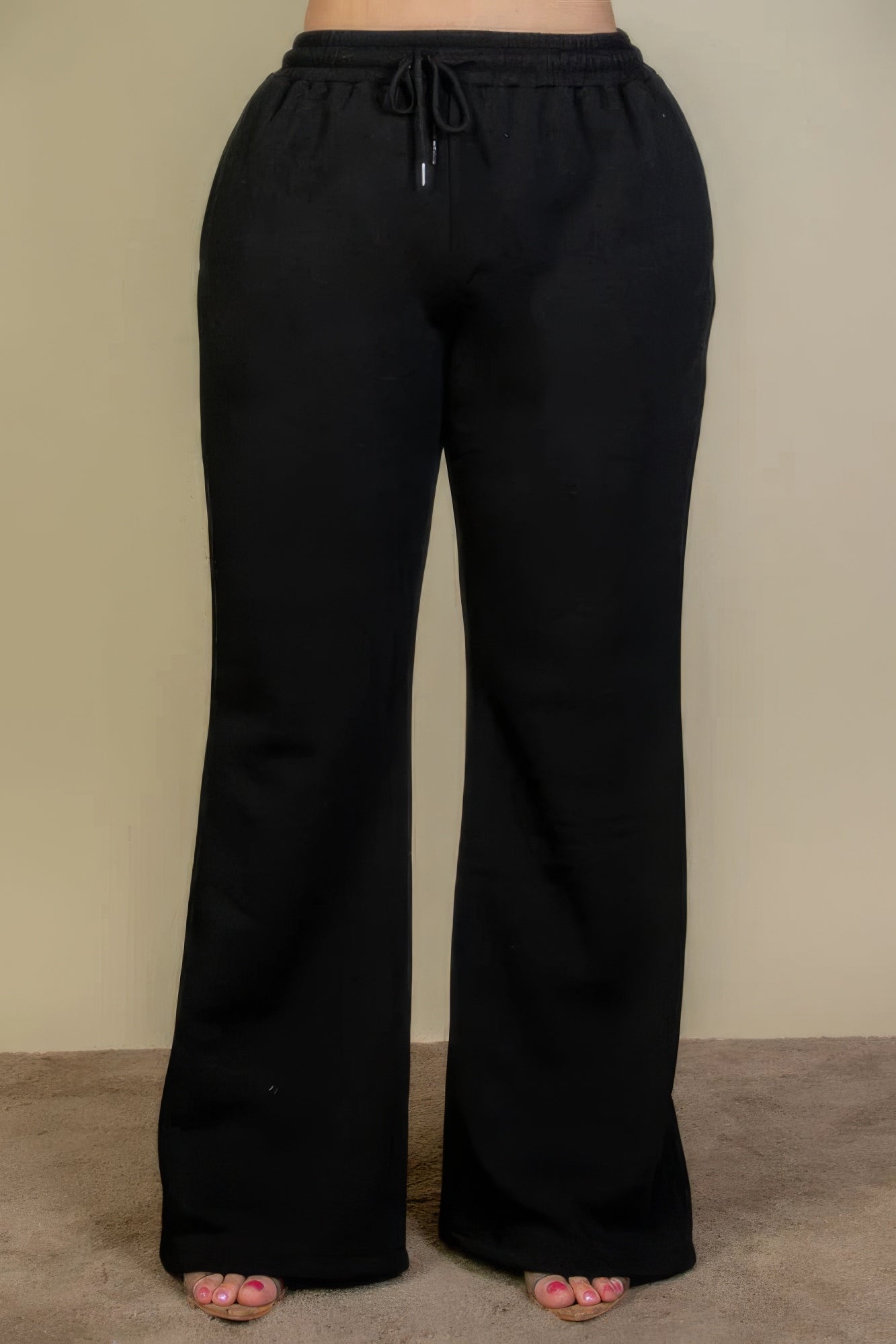 Plus Size Drawstring Waist Slant Pocket Sweatpants - Tigbul's Variety Fashion Shop
