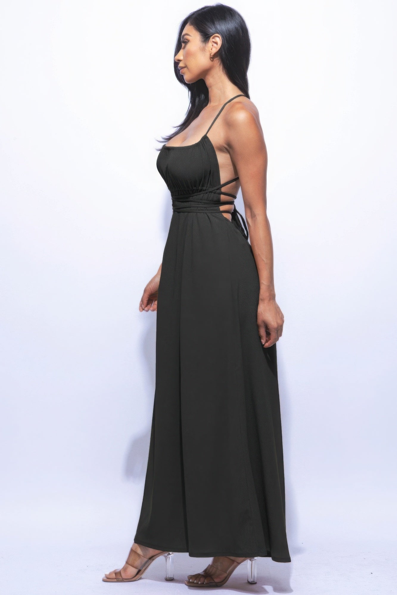Side Slit Maxi Skirt Dress - Tigbul's Variety Fashion Shop
