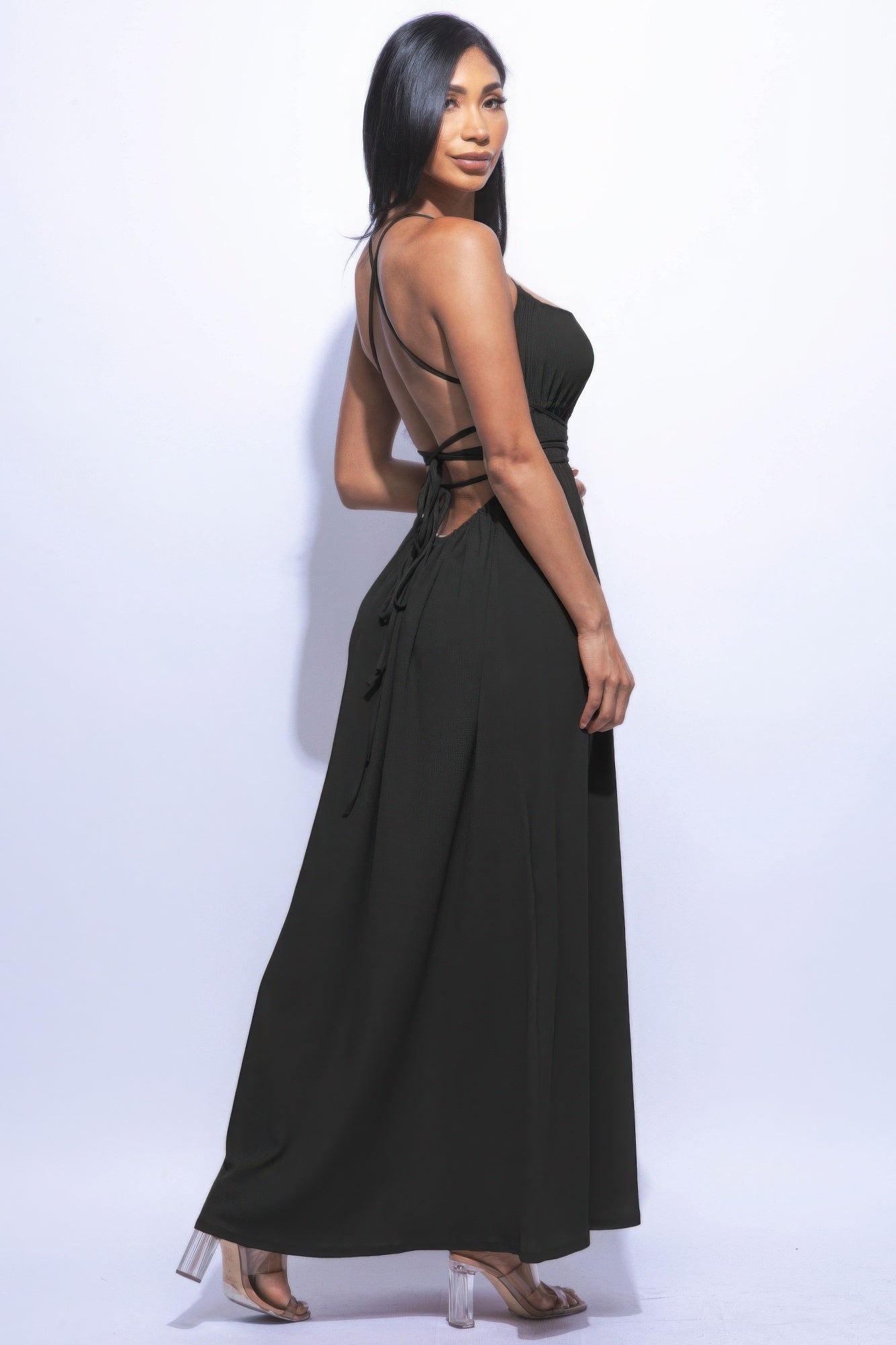 Side Slit Maxi Skirt Dress - Tigbul's Variety Fashion Shop