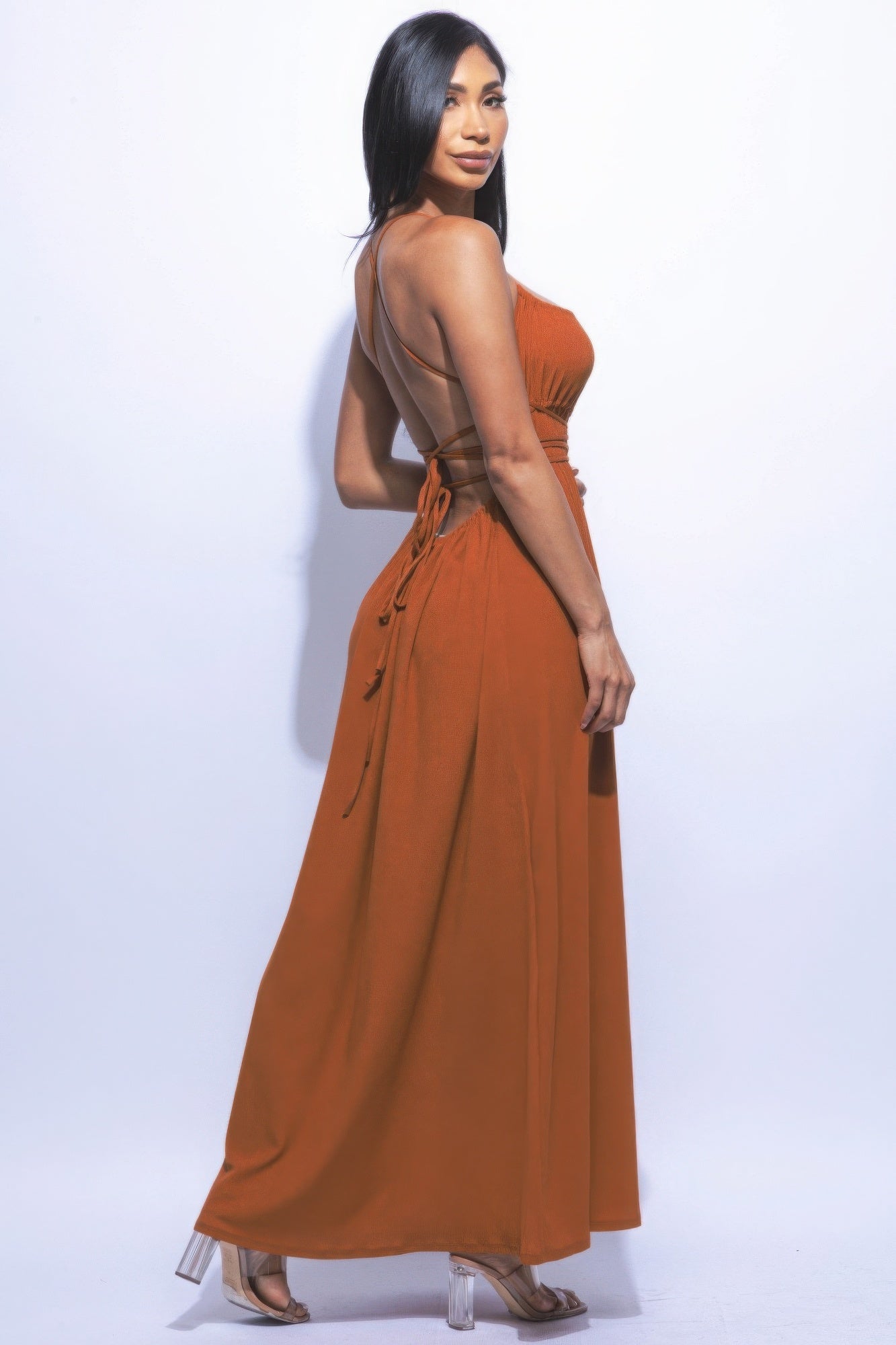 Side Slit Maxi Skirt Dress - Tigbul's Variety Fashion Shop