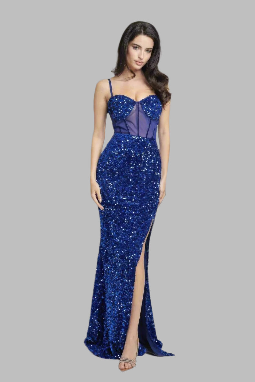 Cecily Teddy Velvet Corset Maxi Dress - Tigbul's Variety Fashion Shop