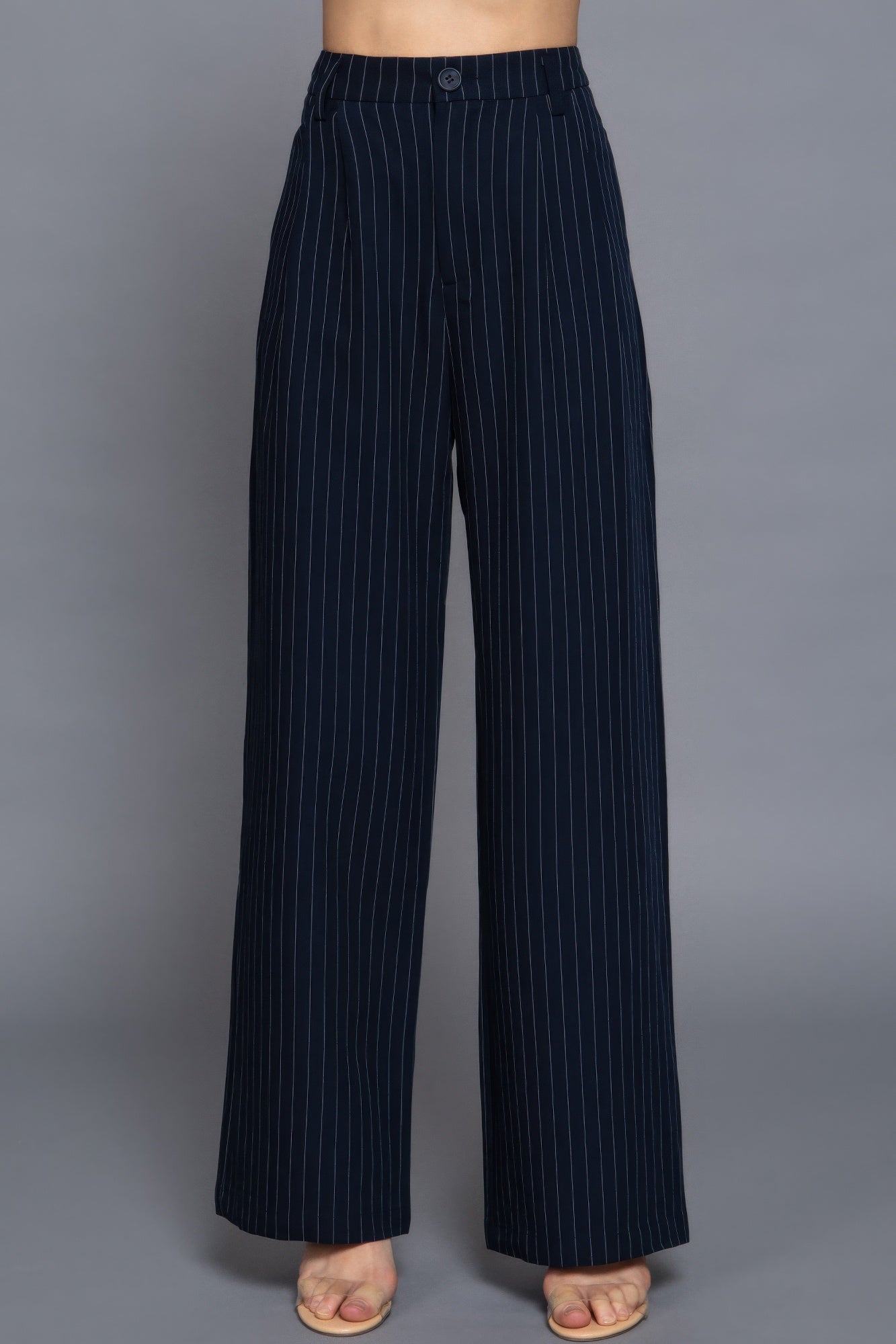 Pin Stripe Woven Straight Pants - Tigbul's Variety Fashion Shop