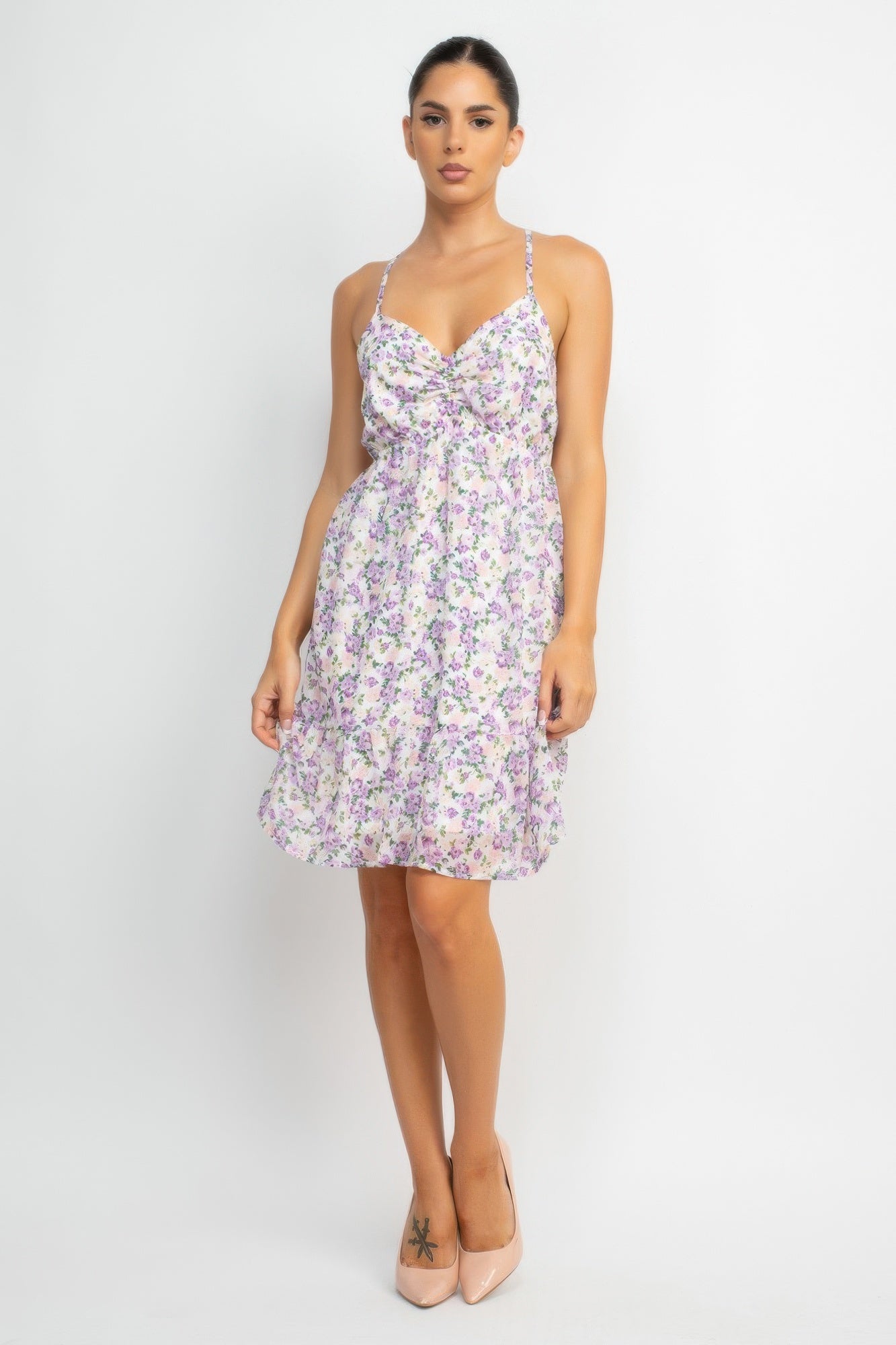 Double Strap Back Mini Dress - Tigbul's Variety Fashion Shop