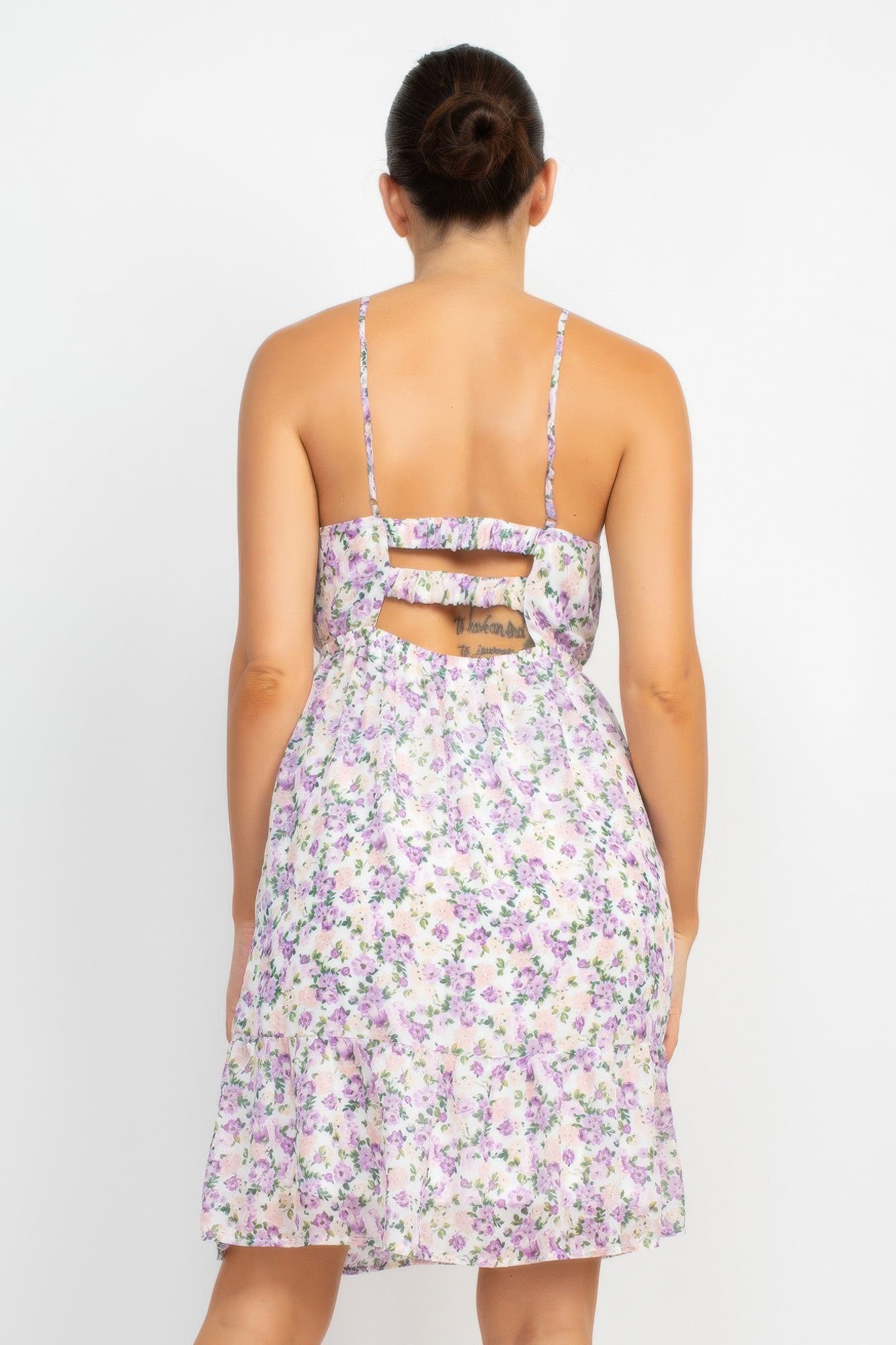 Double Strap Back Mini Dress - Tigbul's Variety Fashion Shop