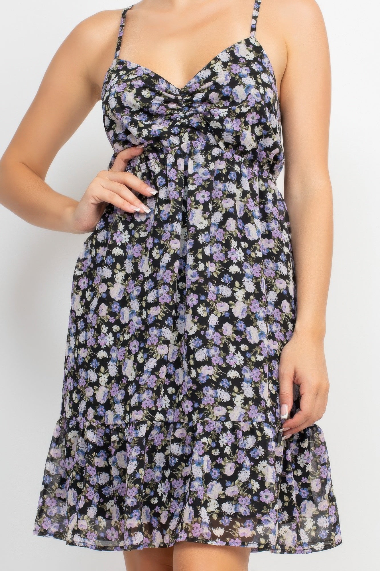 Double Strap Back Mini Dress - Tigbul's Variety Fashion Shop