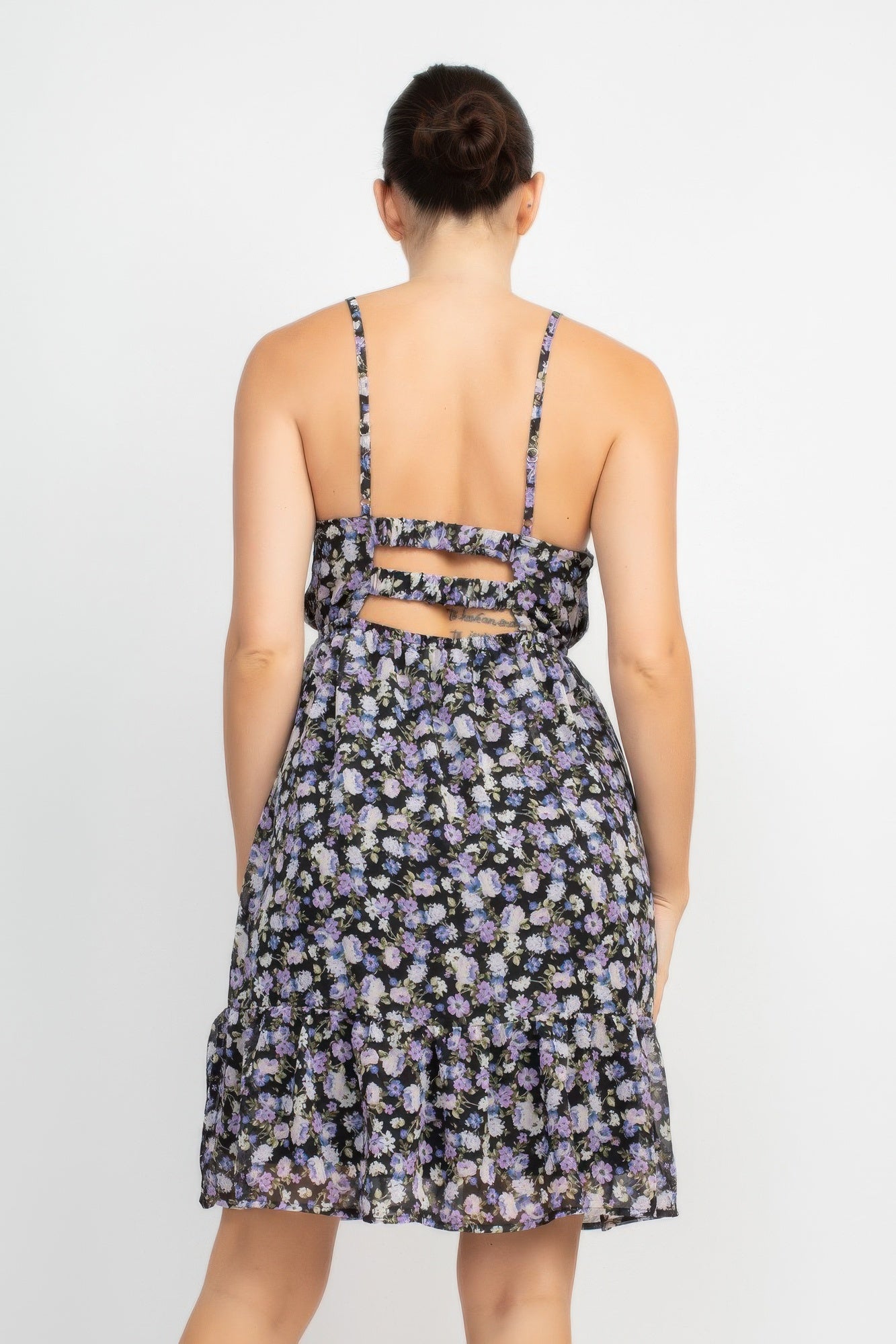 Double Strap Back Mini Dress - Tigbul's Variety Fashion Shop