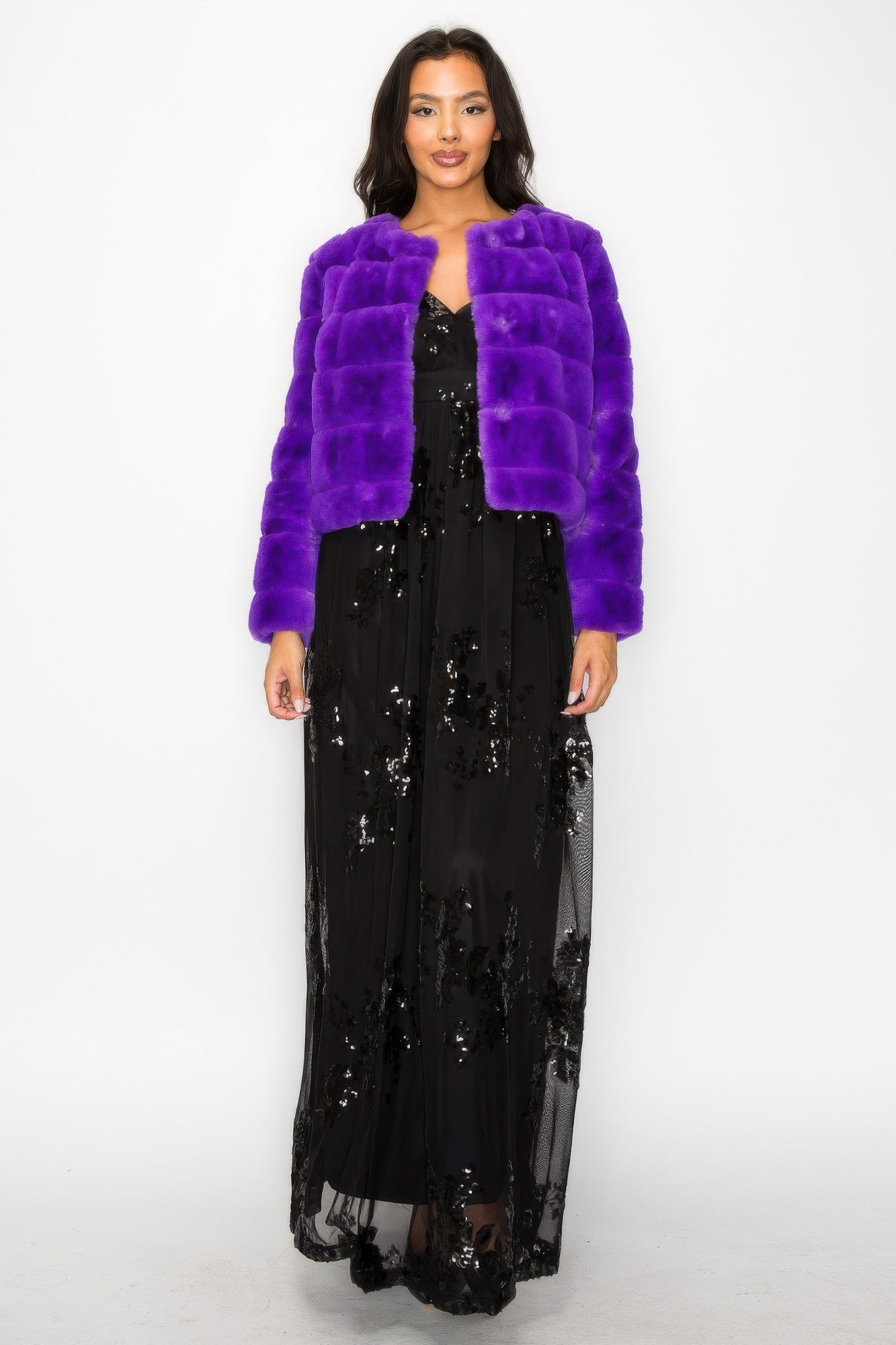 Faux Fur Buttoned Quilted Jacket - Tigbul's Variety Fashion Shop
