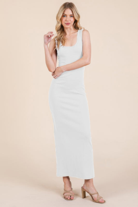 Sleeveless Rib Maxi Dress - Tigbul's Variety Fashion Shop