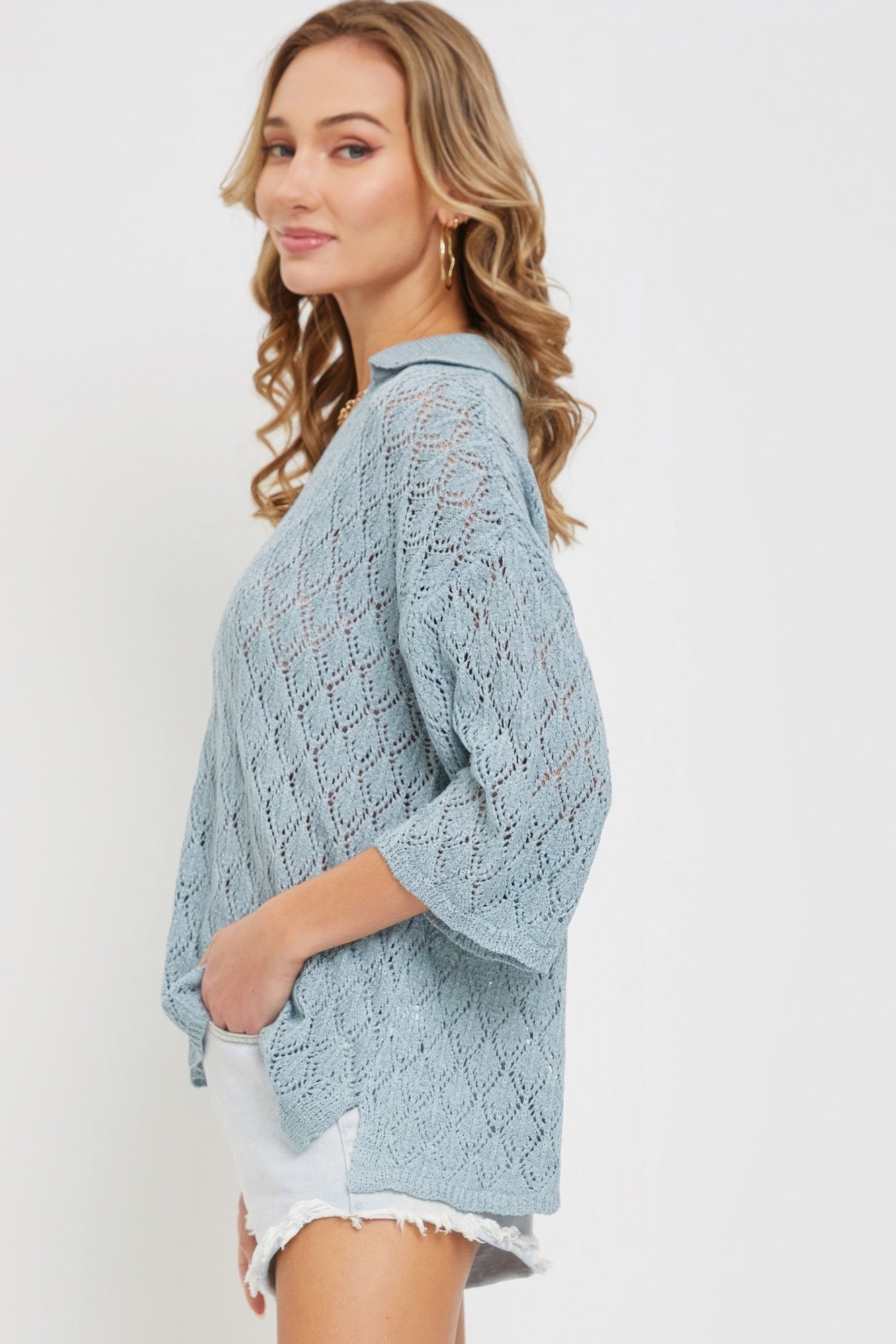 Pointelle Knit Top - Tigbul's Variety Fashion Shop