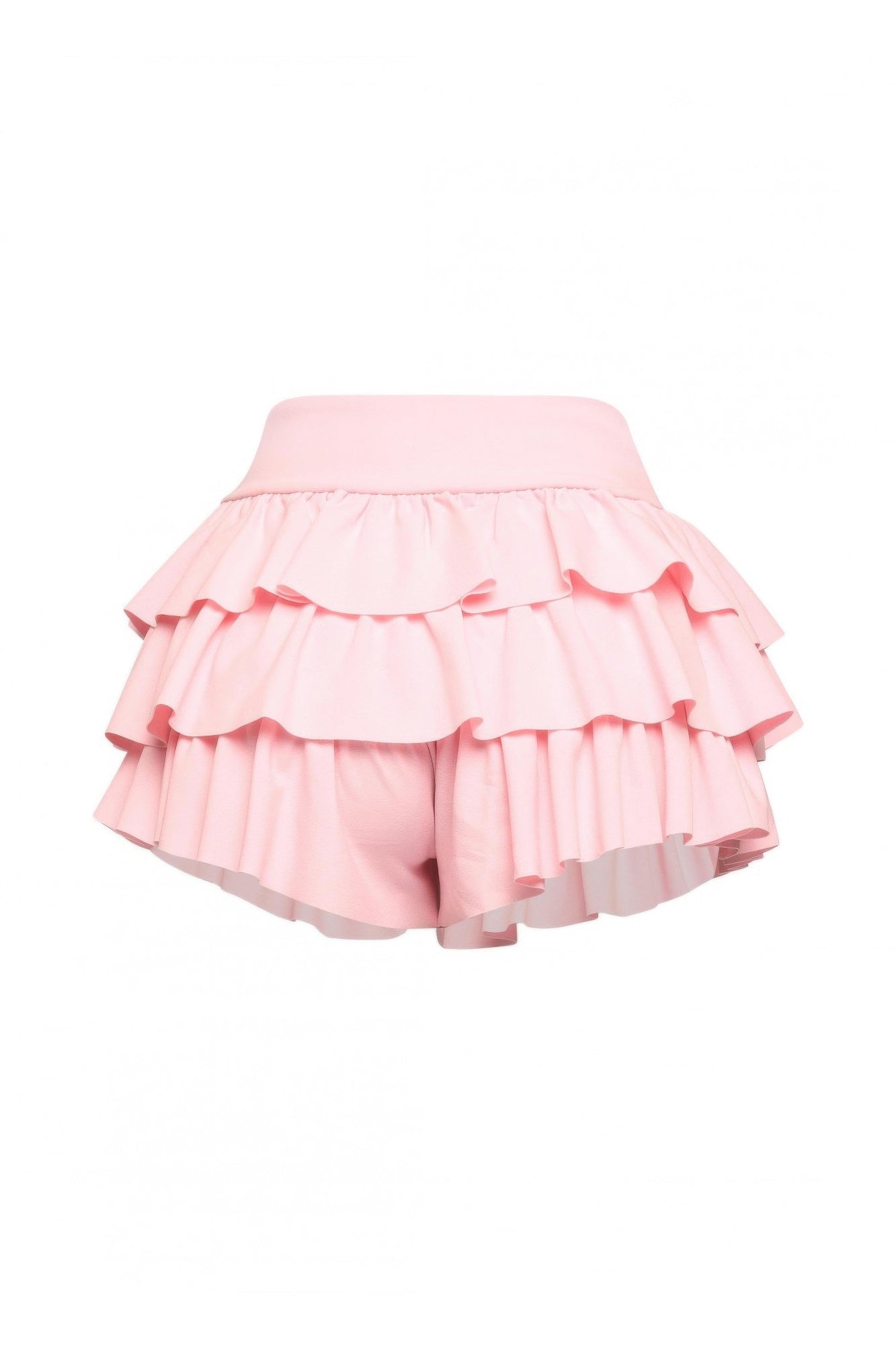 Plus Size Solid Ruffled Shorts - Tigbul's Variety Fashion Shop