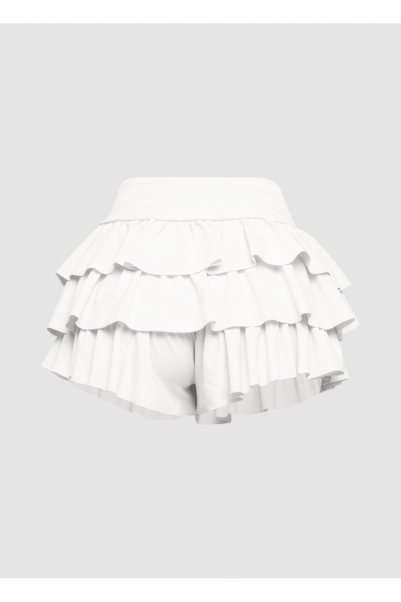 Plus Size Solid Ruffled Shorts - Tigbul's Variety Fashion Shop