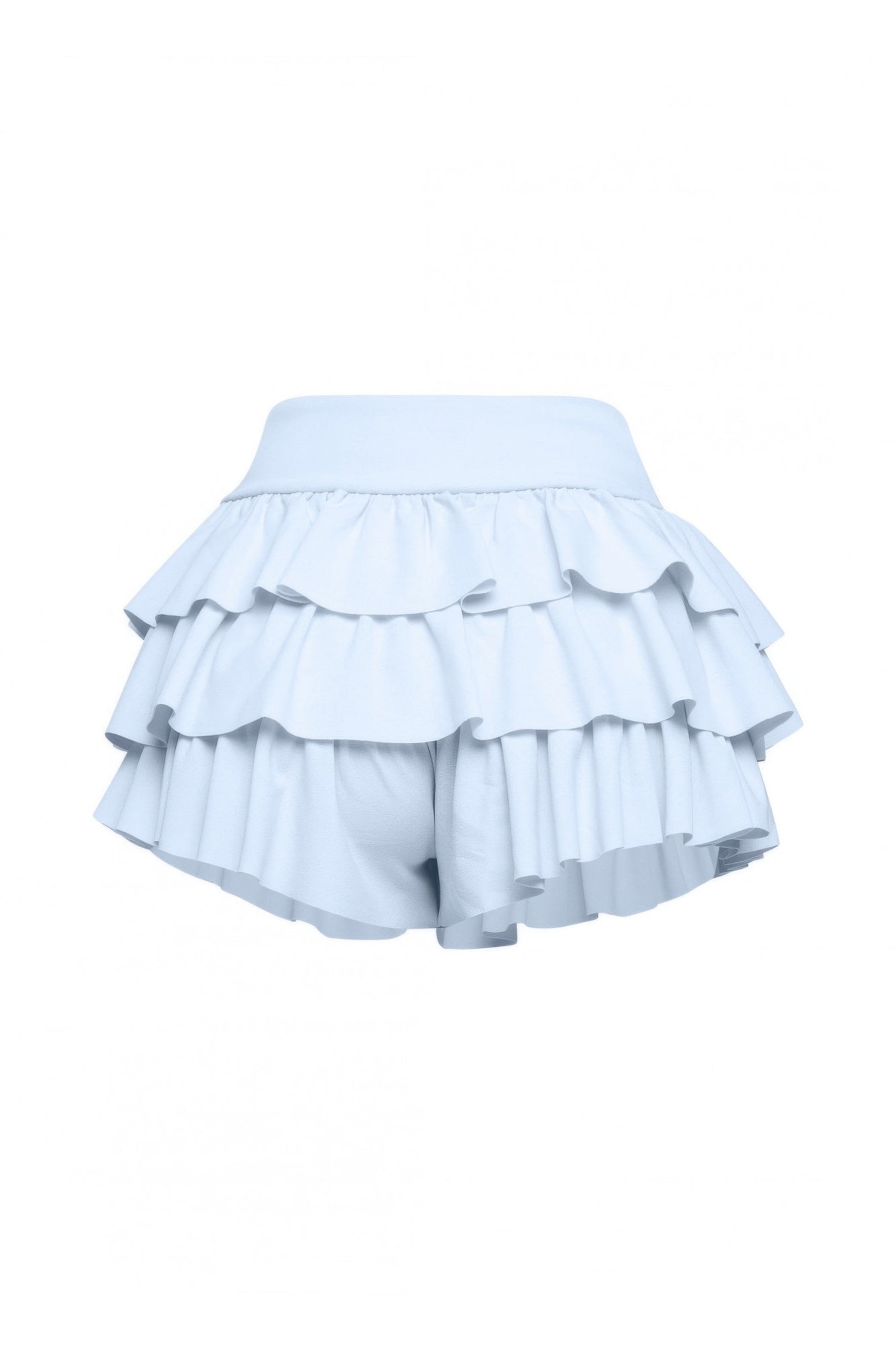 Plus Size Solid Ruffled Shorts - Tigbul's Variety Fashion Shop