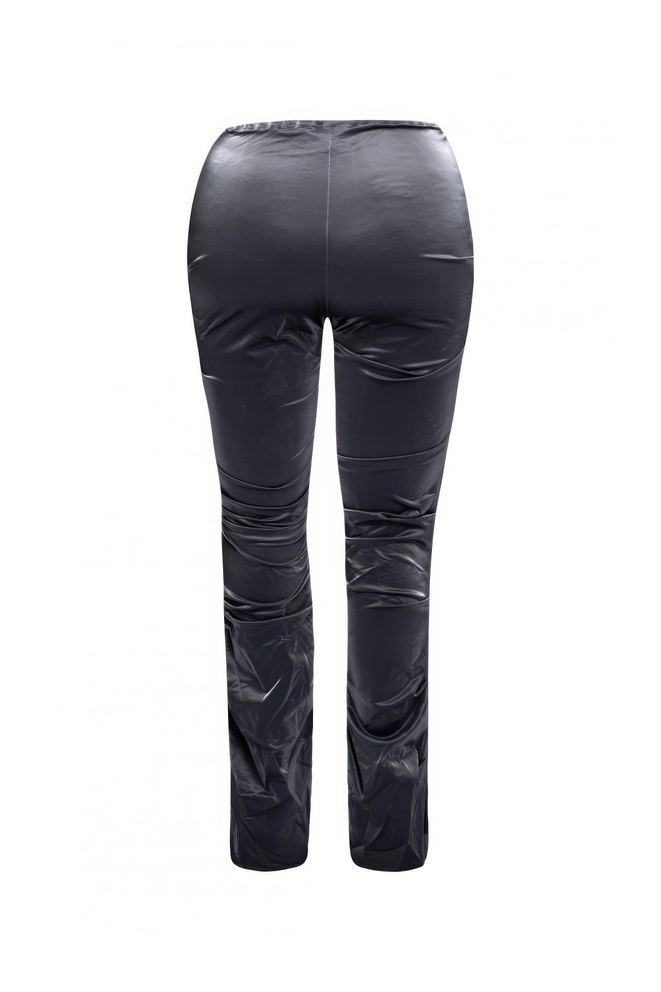 Velvet Pu Ruched Pants - Tigbul's Variety Fashion Shop