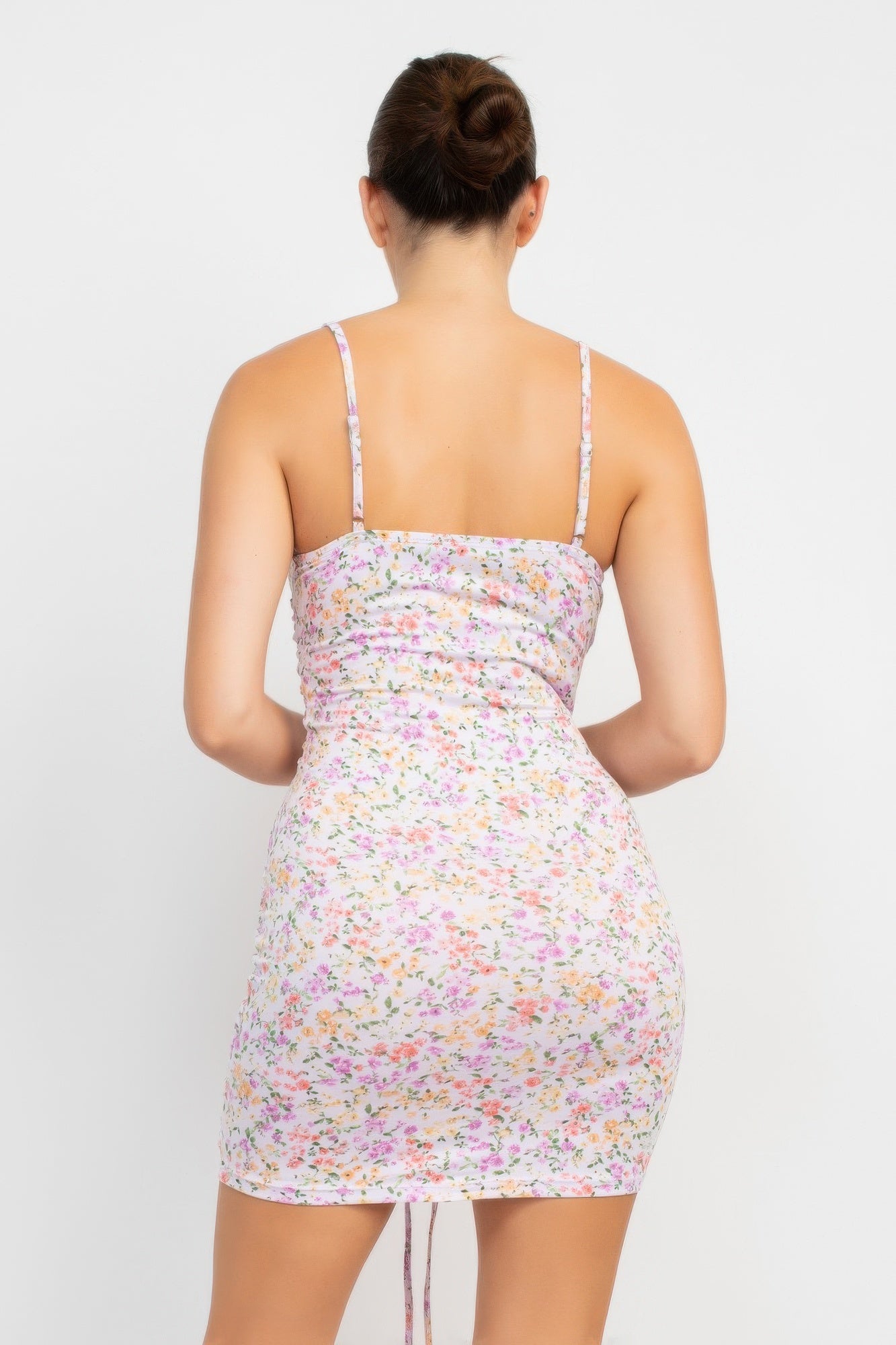 Ruched Floral Cami Dress - Tigbul's Variety Fashion Shop